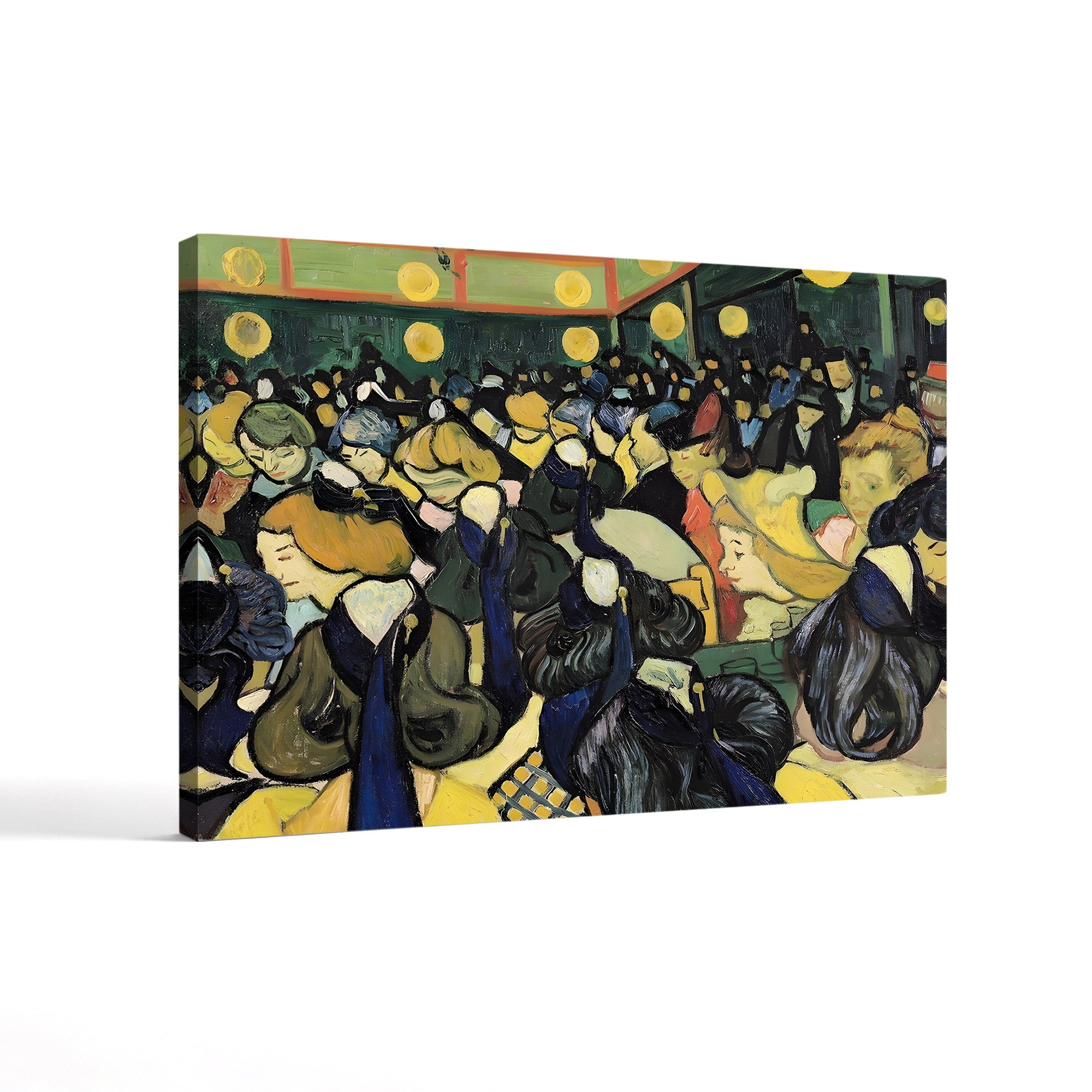 The Dance Hall at Arles, 1888 – Vincent van Gogh Wall Art | Post-Impressionist Interior Scene Canvas Print