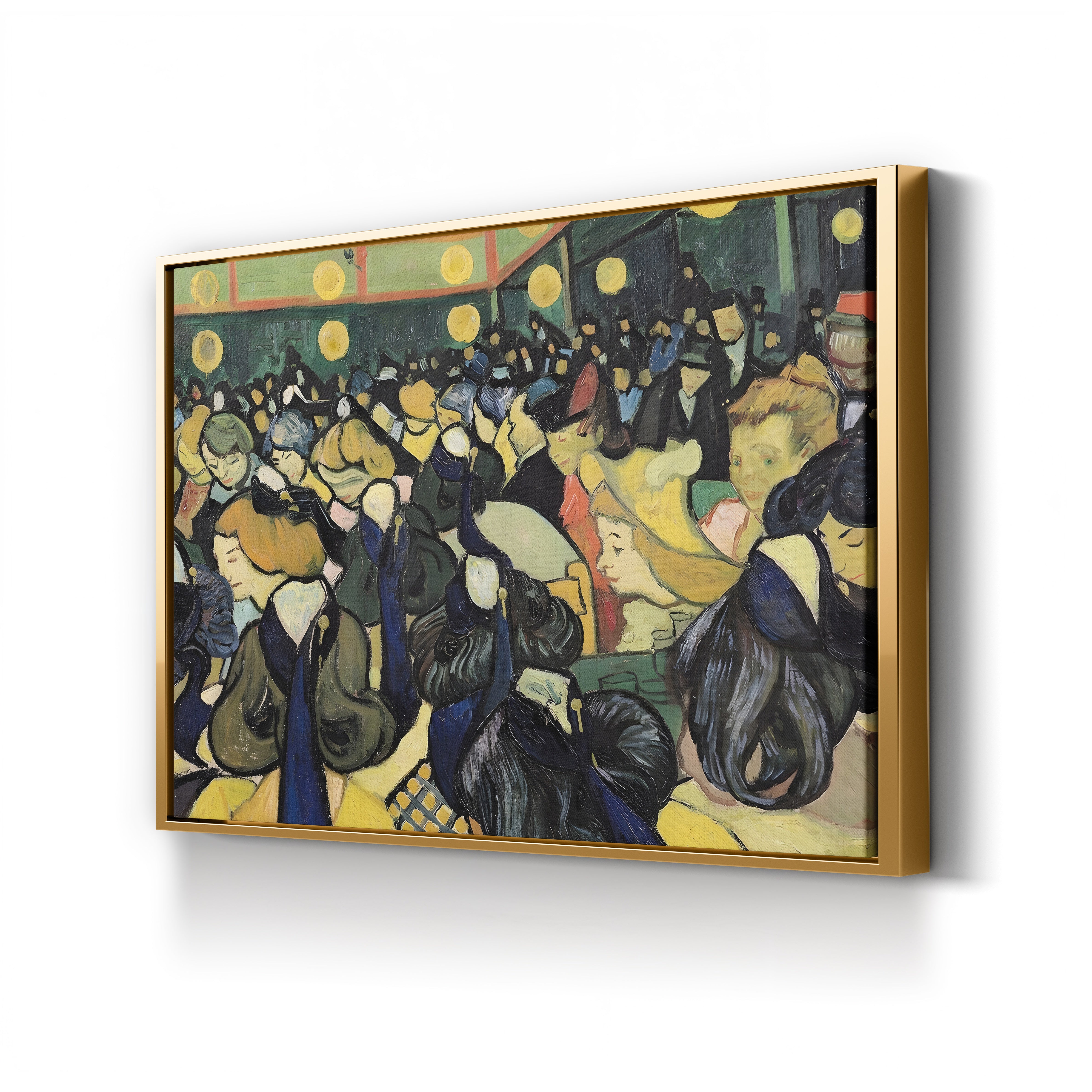 The Dance Hall at Arles, 1888 – Vincent van Gogh Wall Art | Post-Impressionist Interior Scene Canvas Print