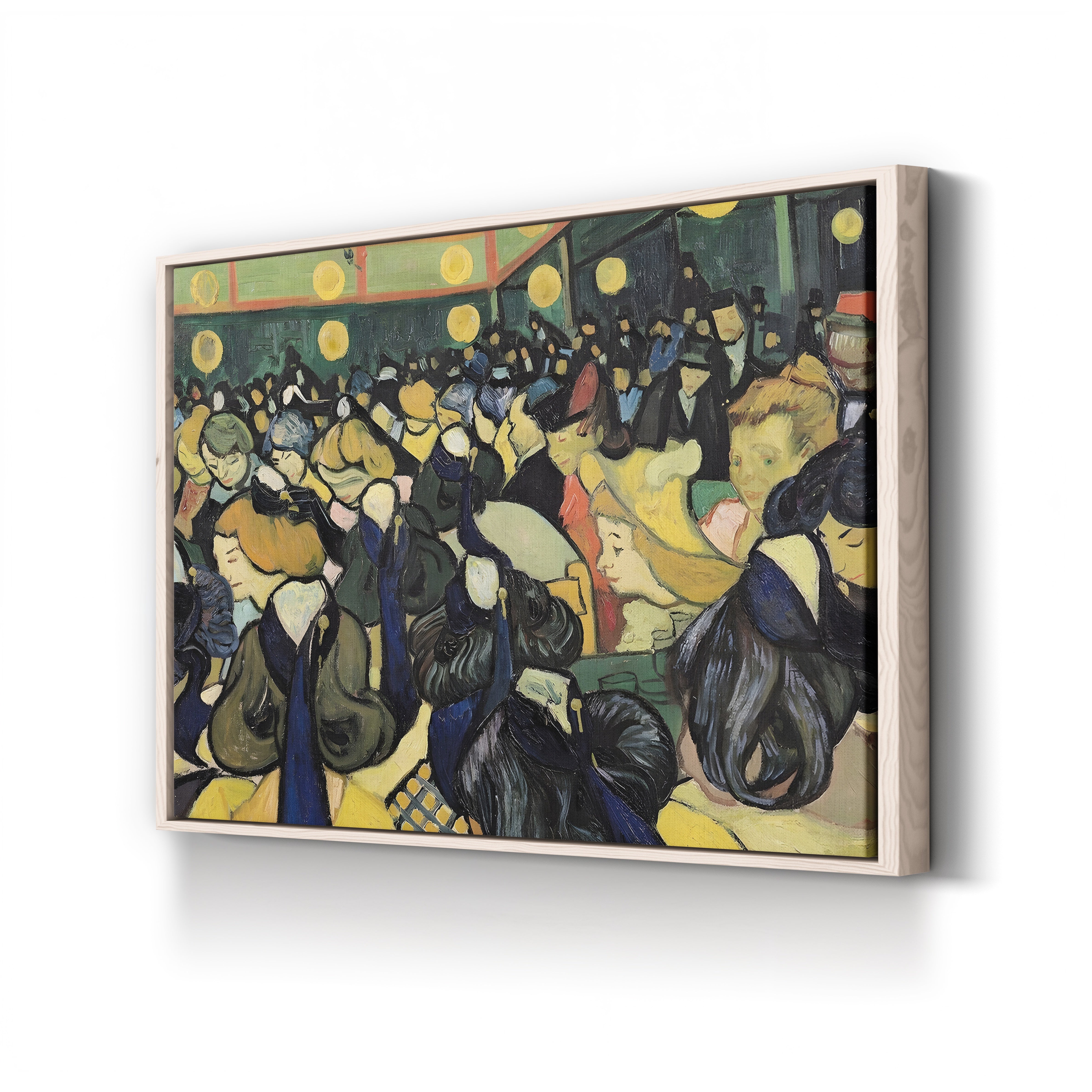 The Dance Hall at Arles, 1888 – Vincent van Gogh Wall Art | Post-Impressionist Interior Scene Canvas Print