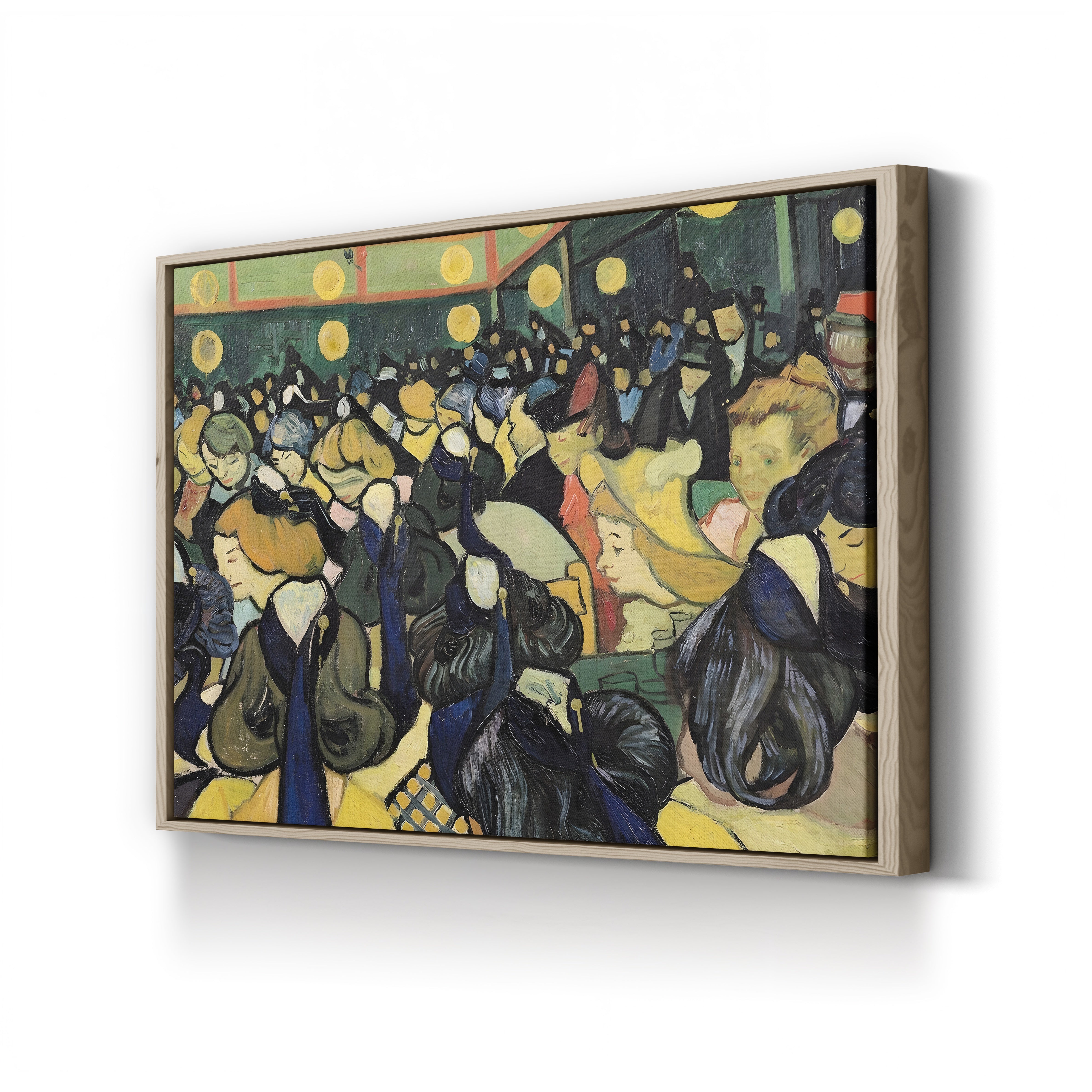 The Dance Hall at Arles, 1888 – Vincent van Gogh Wall Art | Post-Impressionist Interior Scene Canvas Print