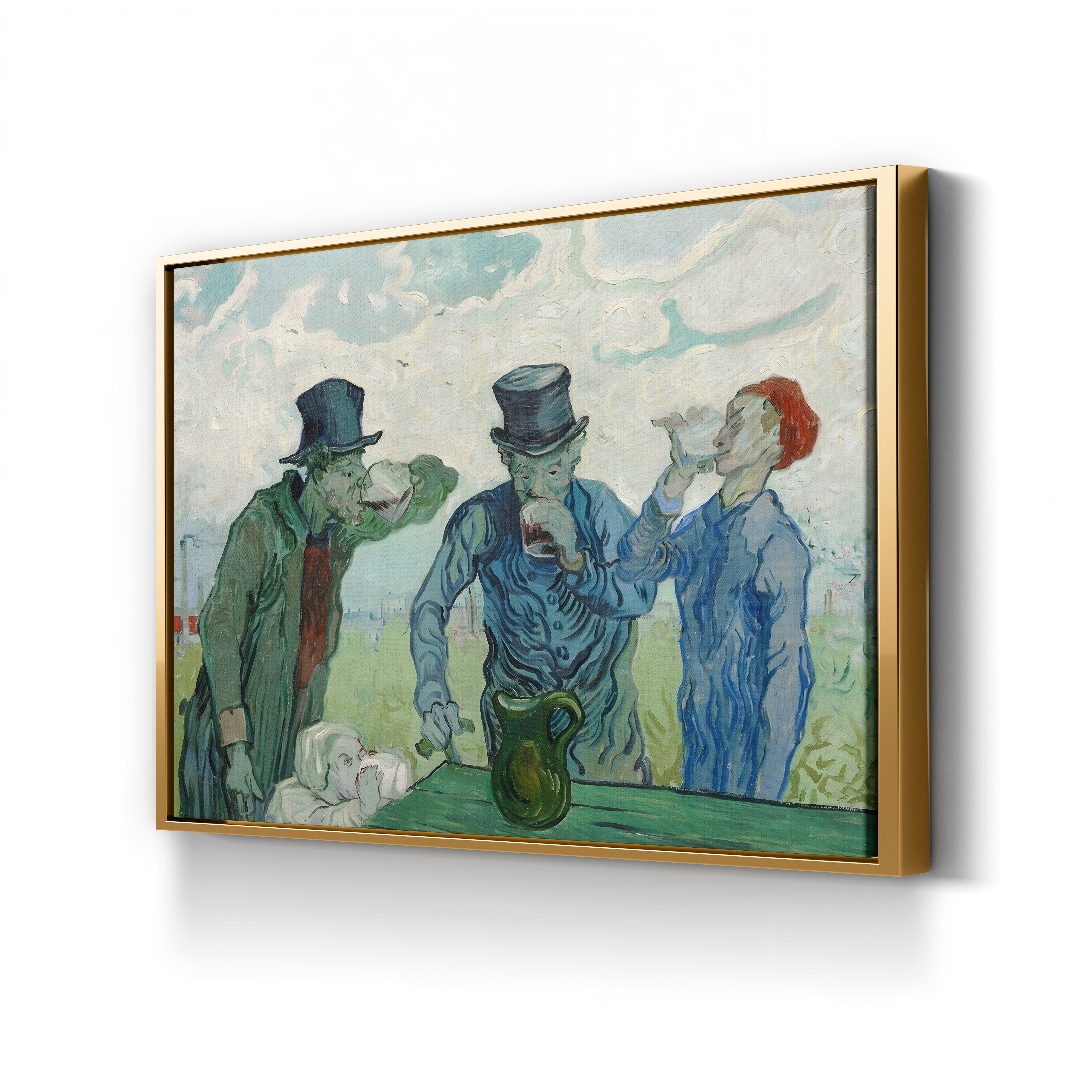 The Drinkers (After Daumier), 1890 – Vincent van Gogh Wall Art | Post-Impressionist Figure Canvas Print