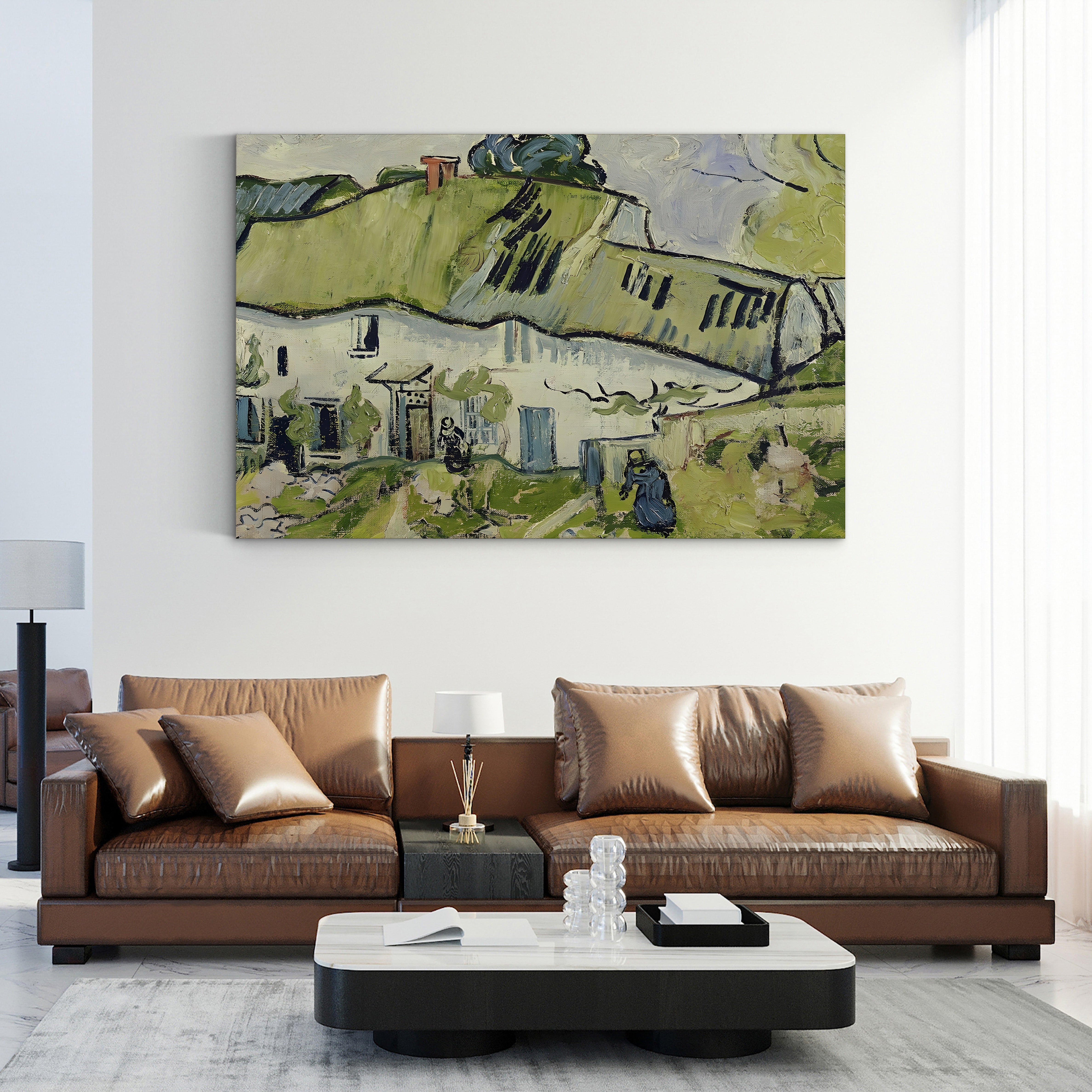 The Farm in Summer, 1890 – Vincent van Gogh Wall Art | Post-Impressionist Auvers Landscape Canvas Print