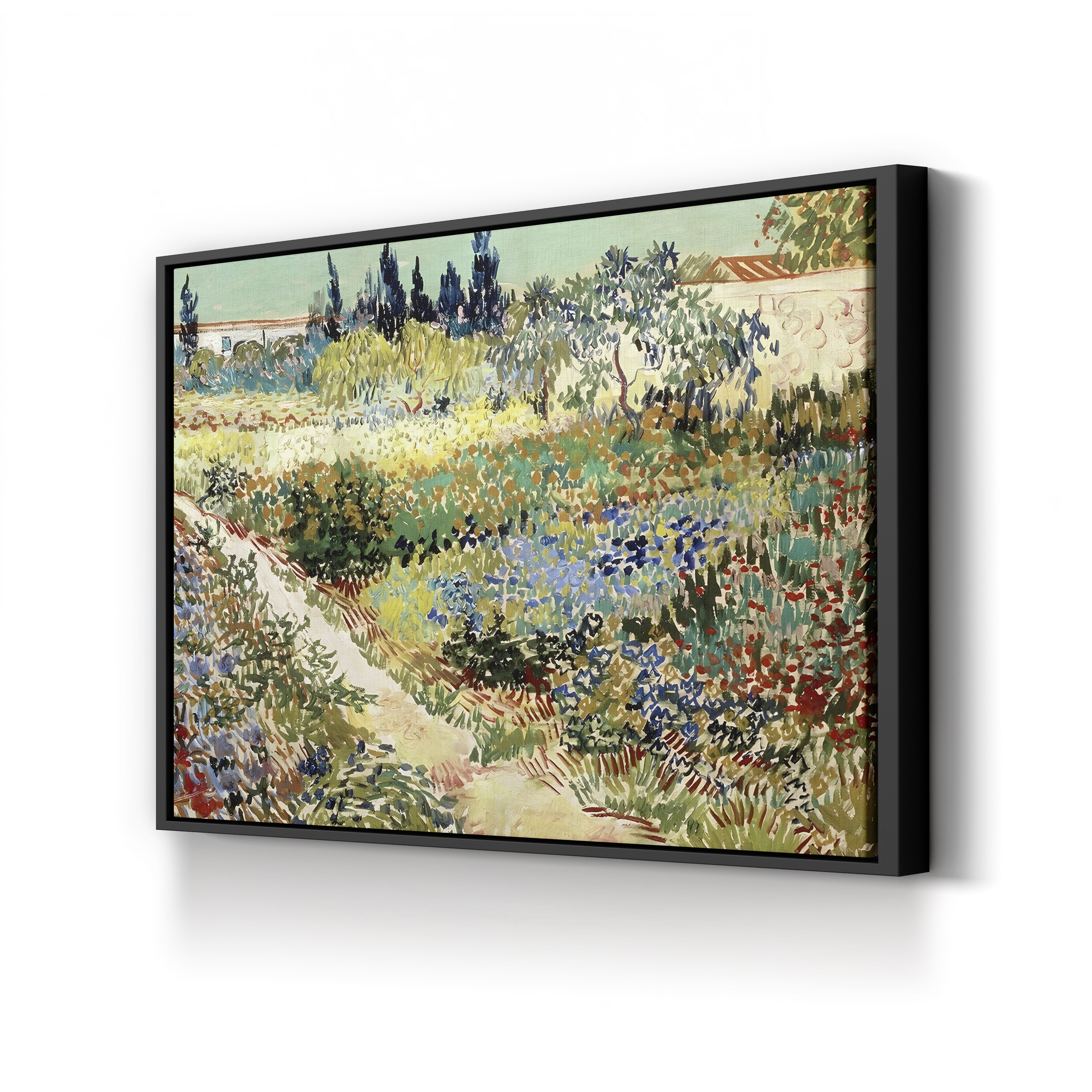 The Garden at Arles, 1888 – Vincent van Gogh Wall Art | Post-Impressionist Garden Canvas Print
