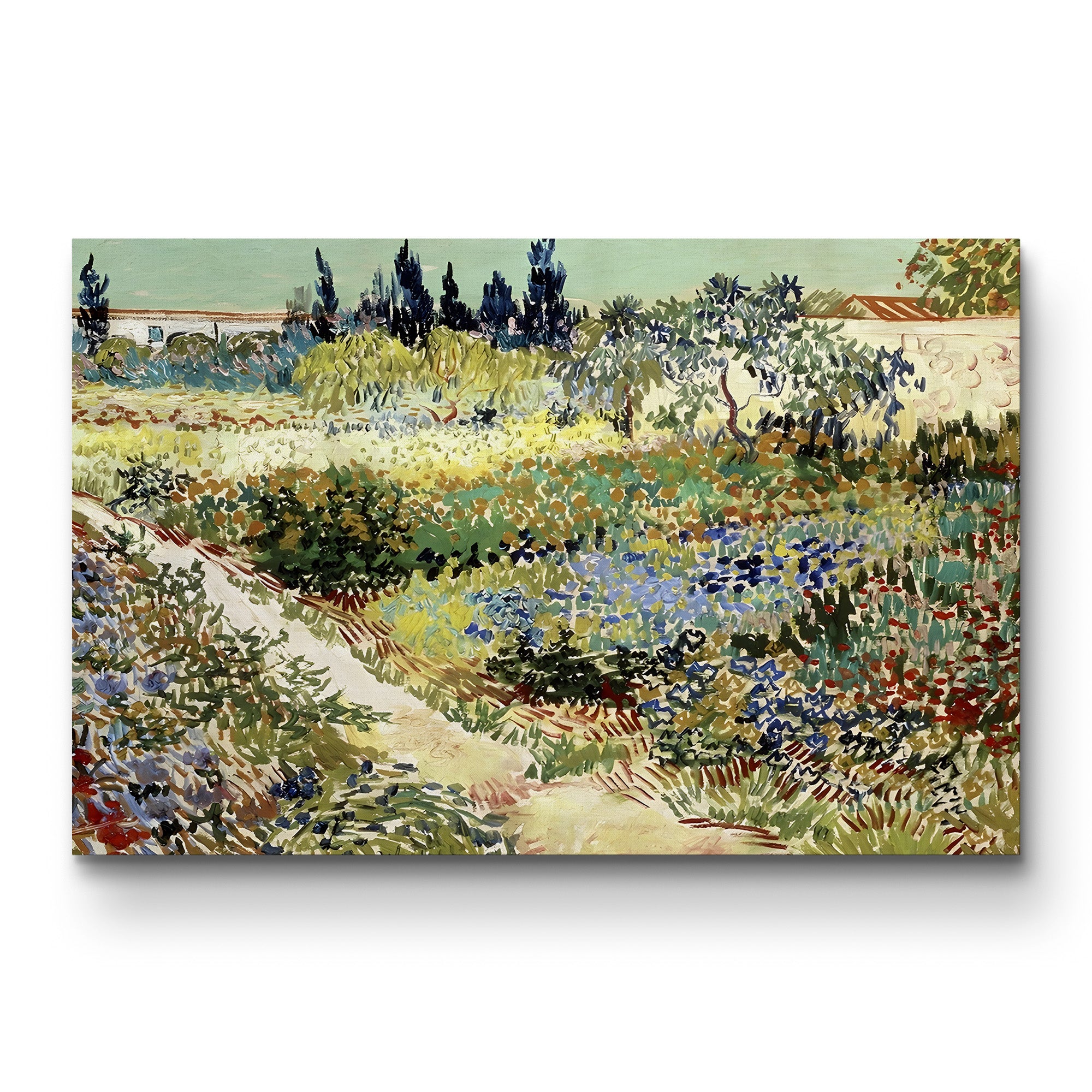 The Garden at Arles, 1888 – Vincent van Gogh Wall Art | Post-Impressionist Garden Canvas Print