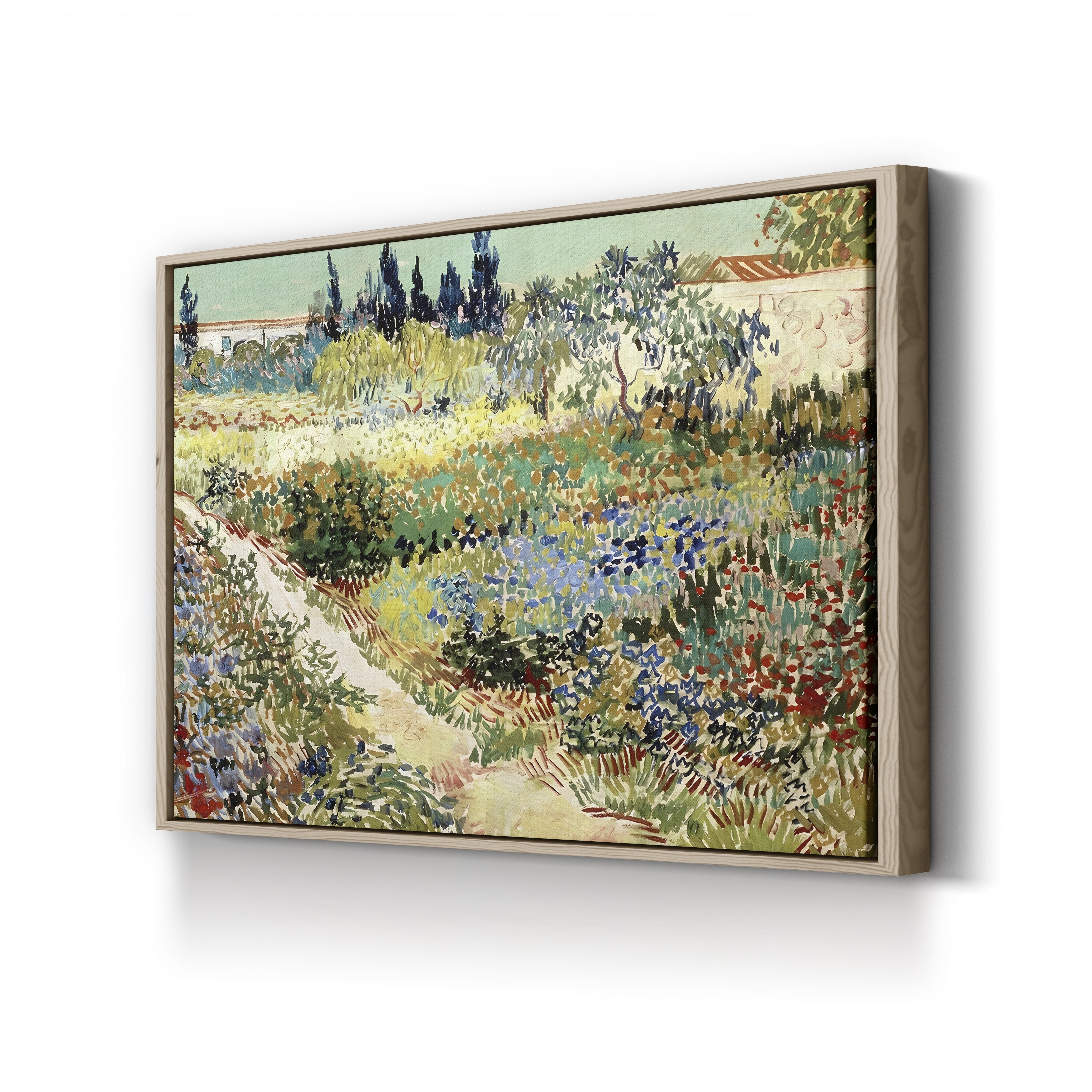 The Garden at Arles, 1888 – Vincent van Gogh Wall Art | Post-Impressionist Garden Canvas Print