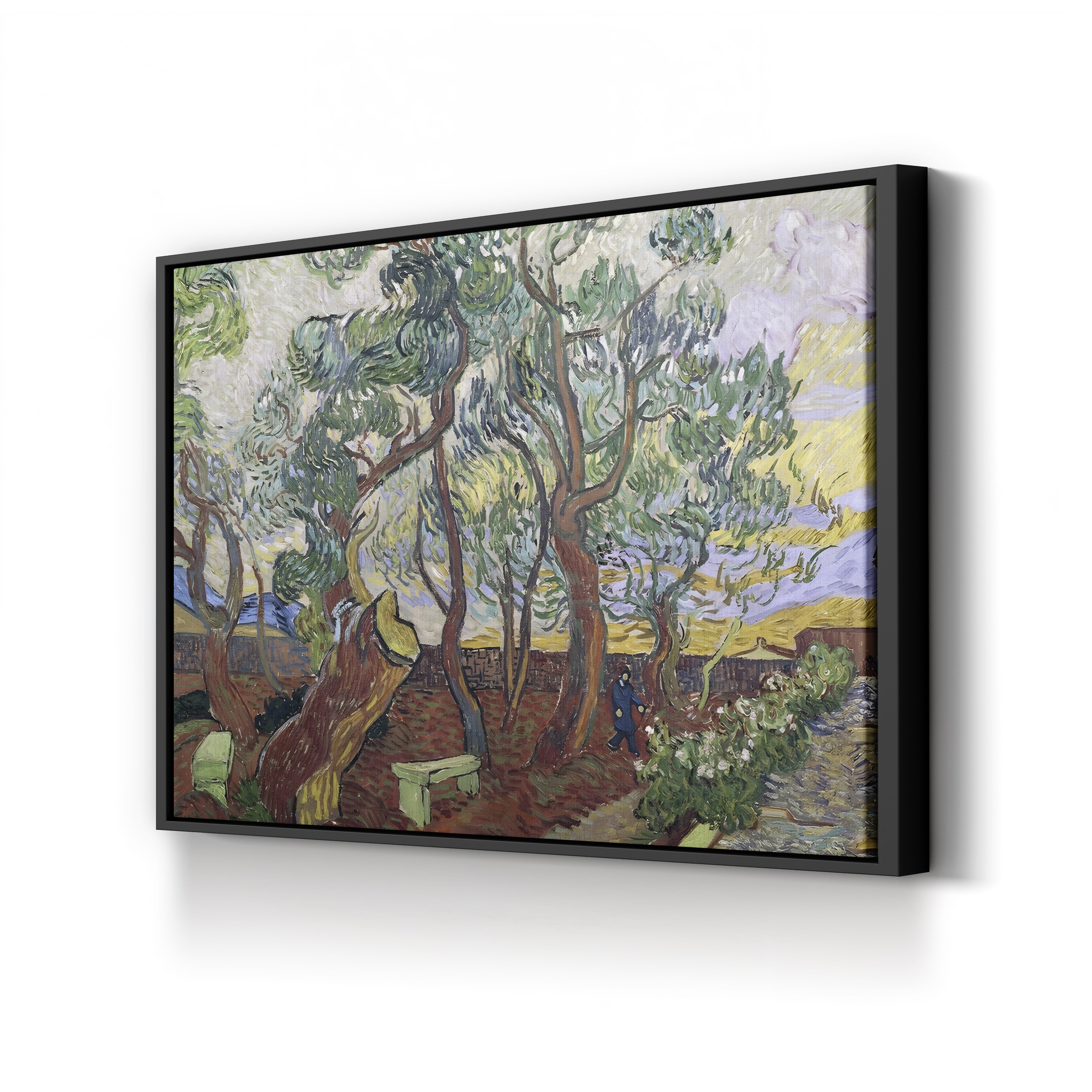 The Garden of St. Paul's Hospital at St-Rémy, 1889 – Vincent van Gogh Wall Art | Post-Impressionist Garden Canvas Print