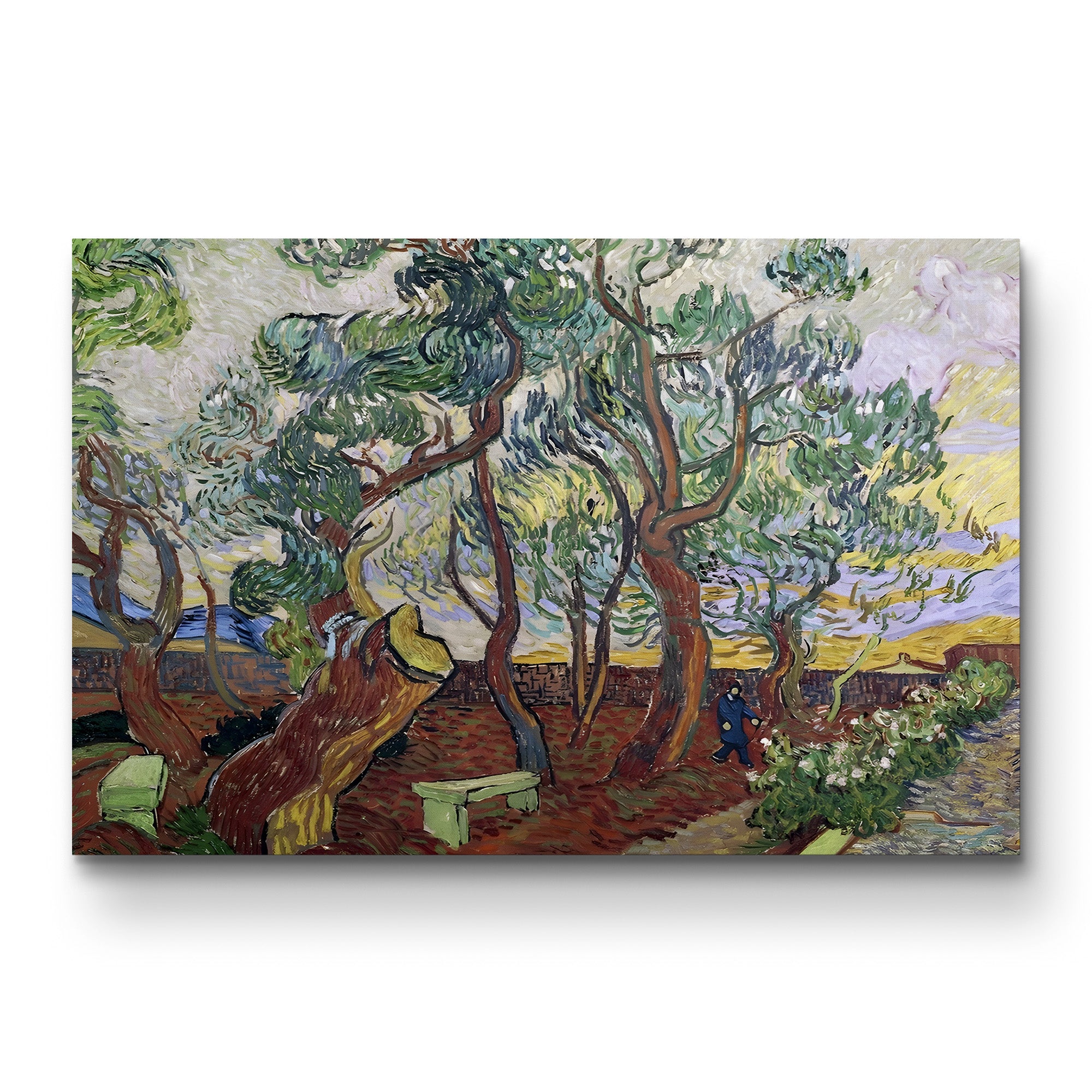 The Garden of St. Paul's Hospital at St-Rémy, 1889 – Vincent van Gogh Wall Art | Post-Impressionist Garden Canvas Print