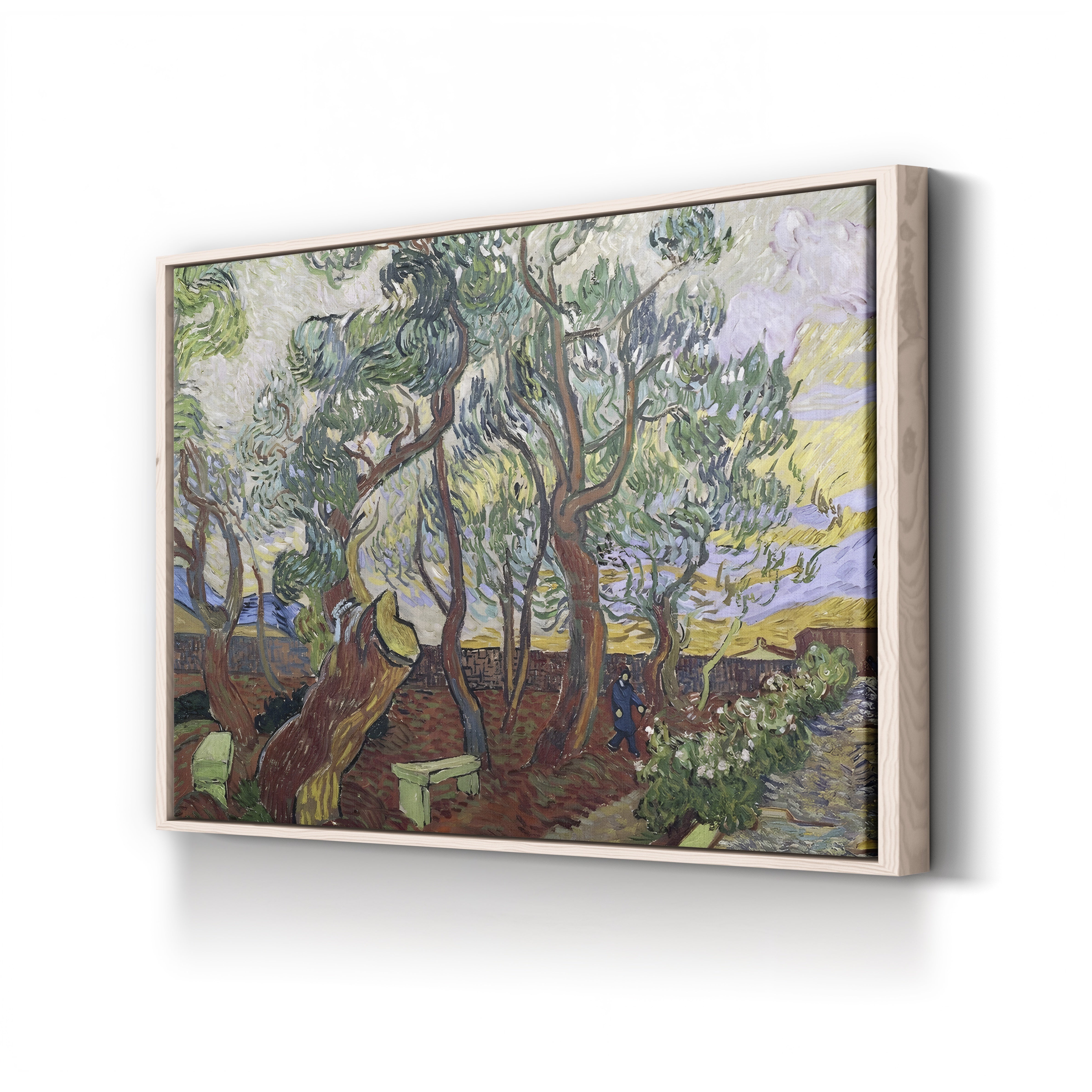 The Garden of St. Paul's Hospital at St-Rémy, 1889 – Vincent van Gogh Wall Art | Post-Impressionist Garden Canvas Print