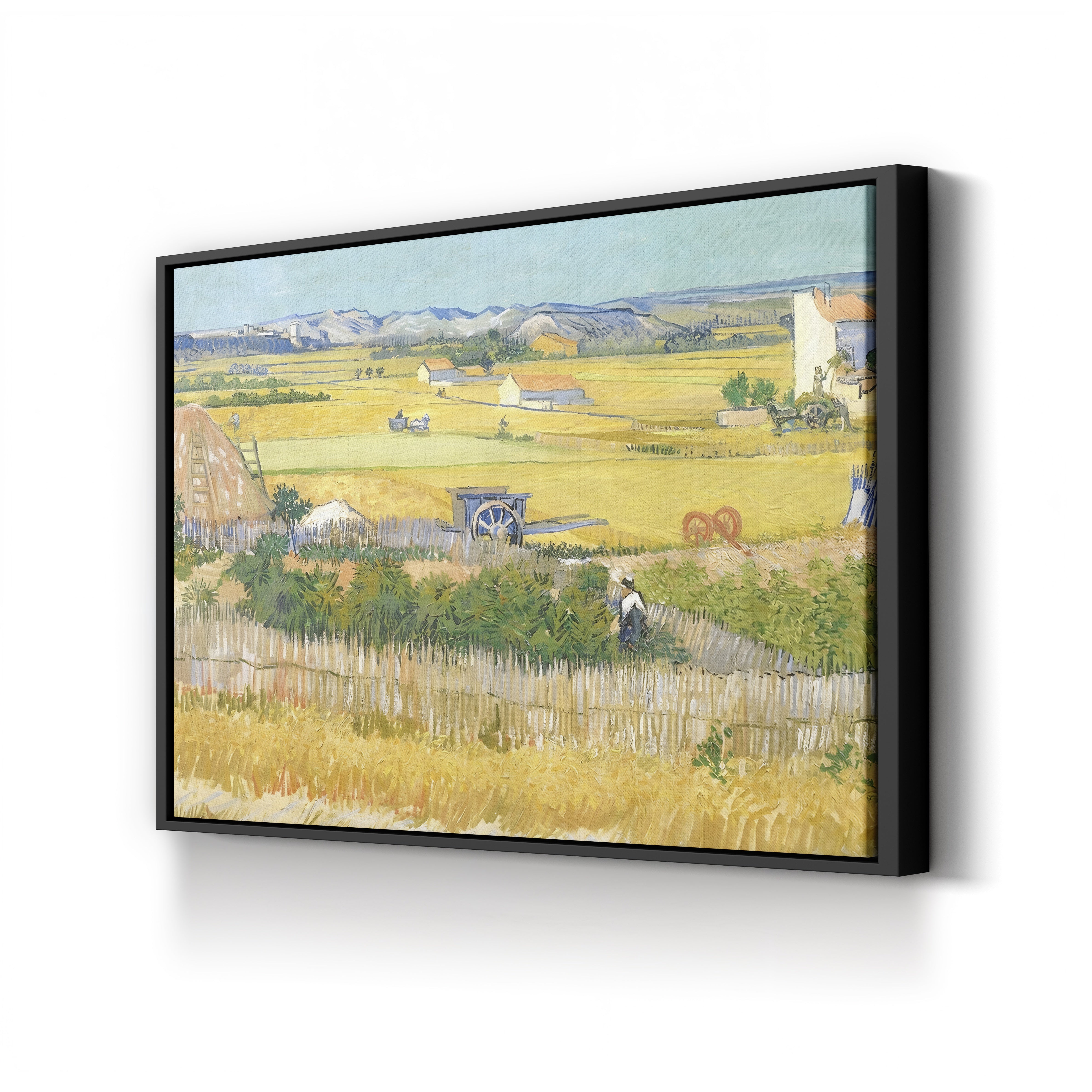 The Harvest, 1888 – Vincent van Gogh Wall Art | Post-Impressionist Arles Landscape Canvas Print
