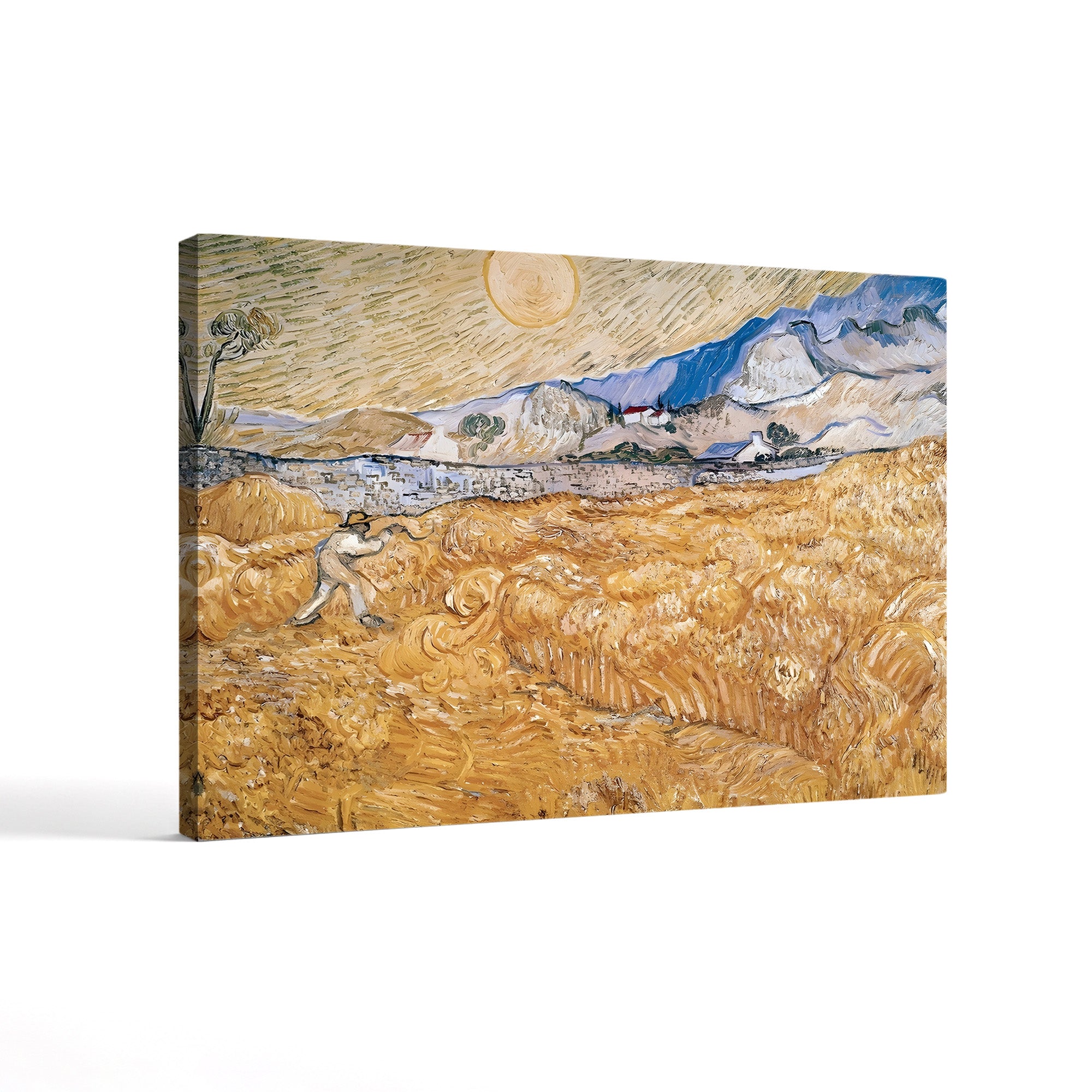 The Harvester, 1889 – Vincent van Gogh Wall Art | Post-Impressionist Figure Landscape Canvas Print