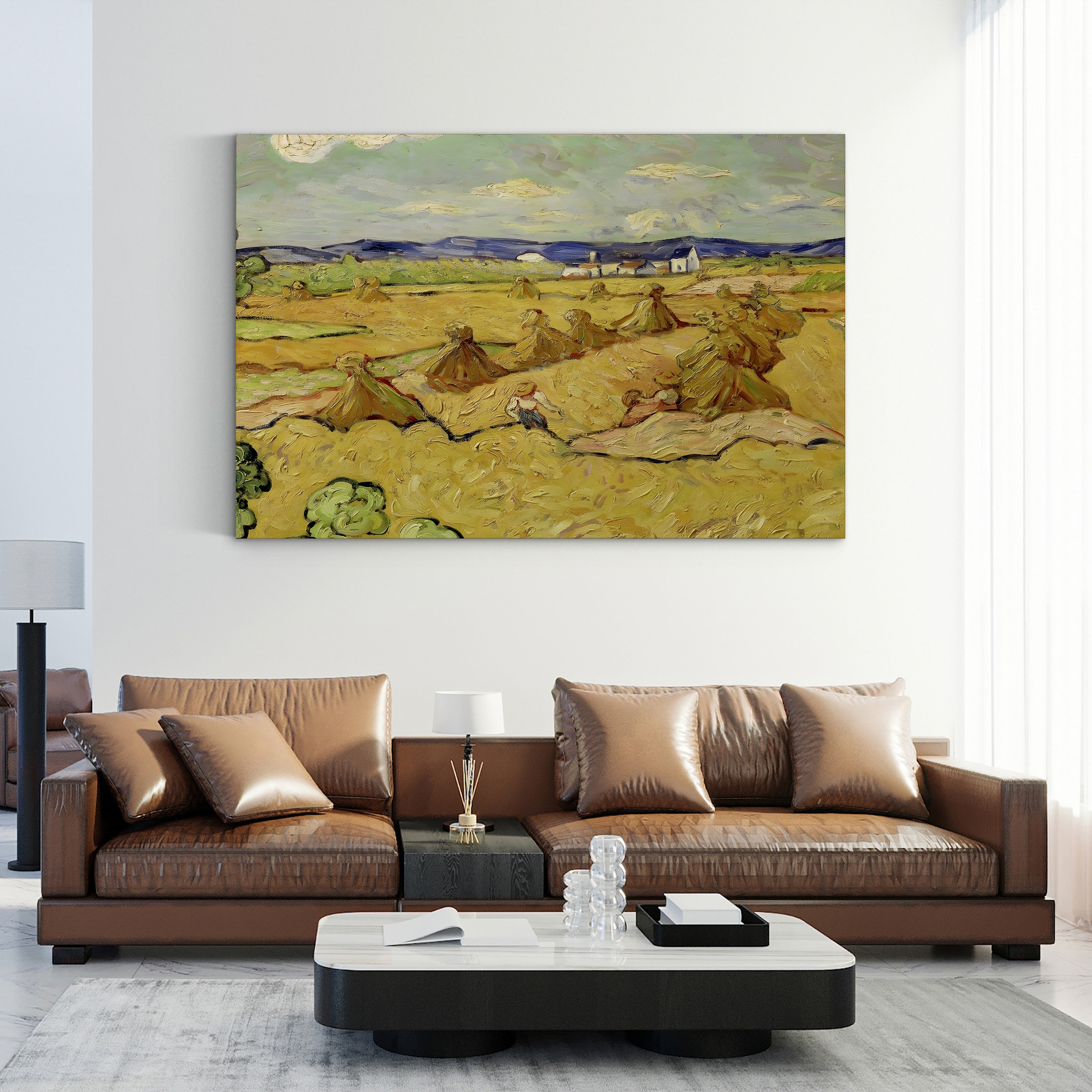 The Haystacks – Vincent van Gogh Wall Art | Post-Impressionist Harvest Landscape Canvas Print