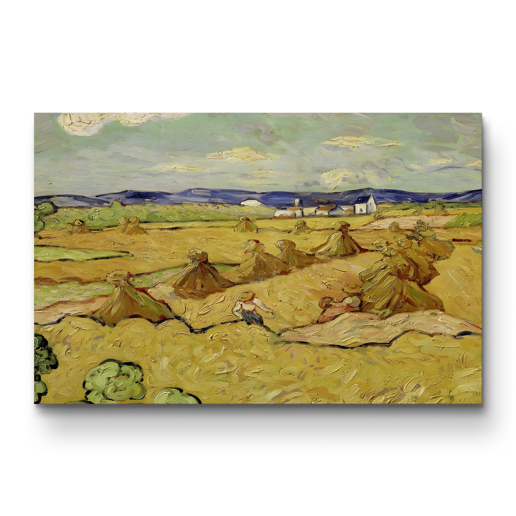 The Haystacks – Vincent van Gogh Wall Art | Post-Impressionist Harvest Landscape Canvas Print