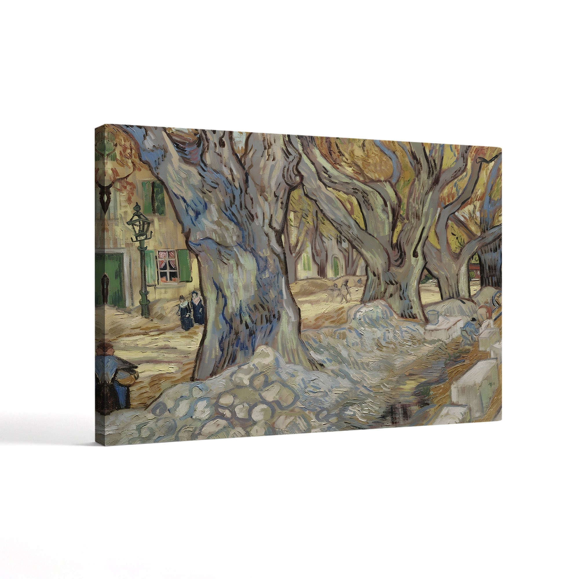The Large Plane Trees (Road Menders at Saint-Rémy), 1889 – Vincent van Gogh Wall Art | Post-Impressionist Canvas Print