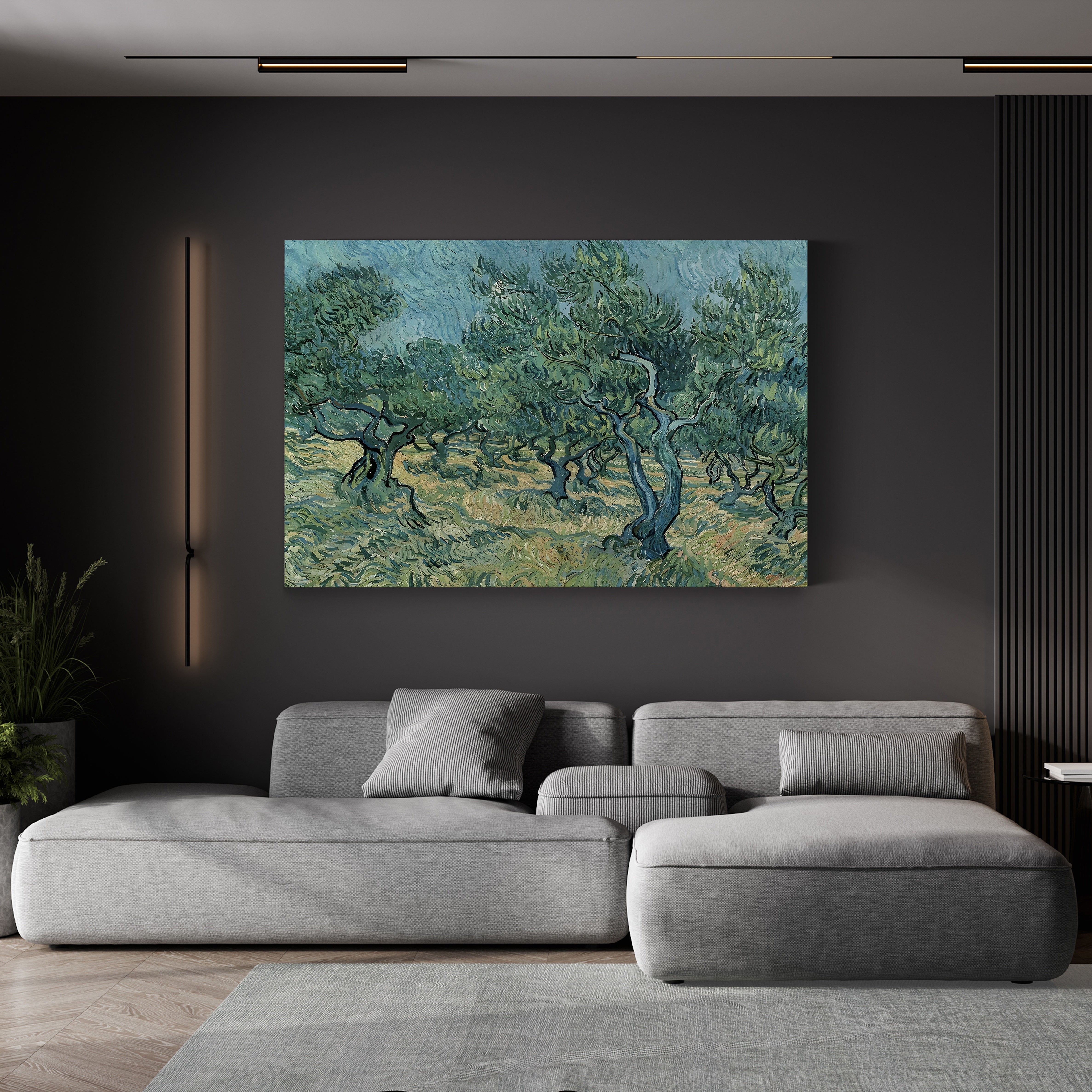 The Olive Grove, 1889 – Vincent van Gogh Wall Art | Post-Impressionist Saint-Rémy Landscape Canvas Print