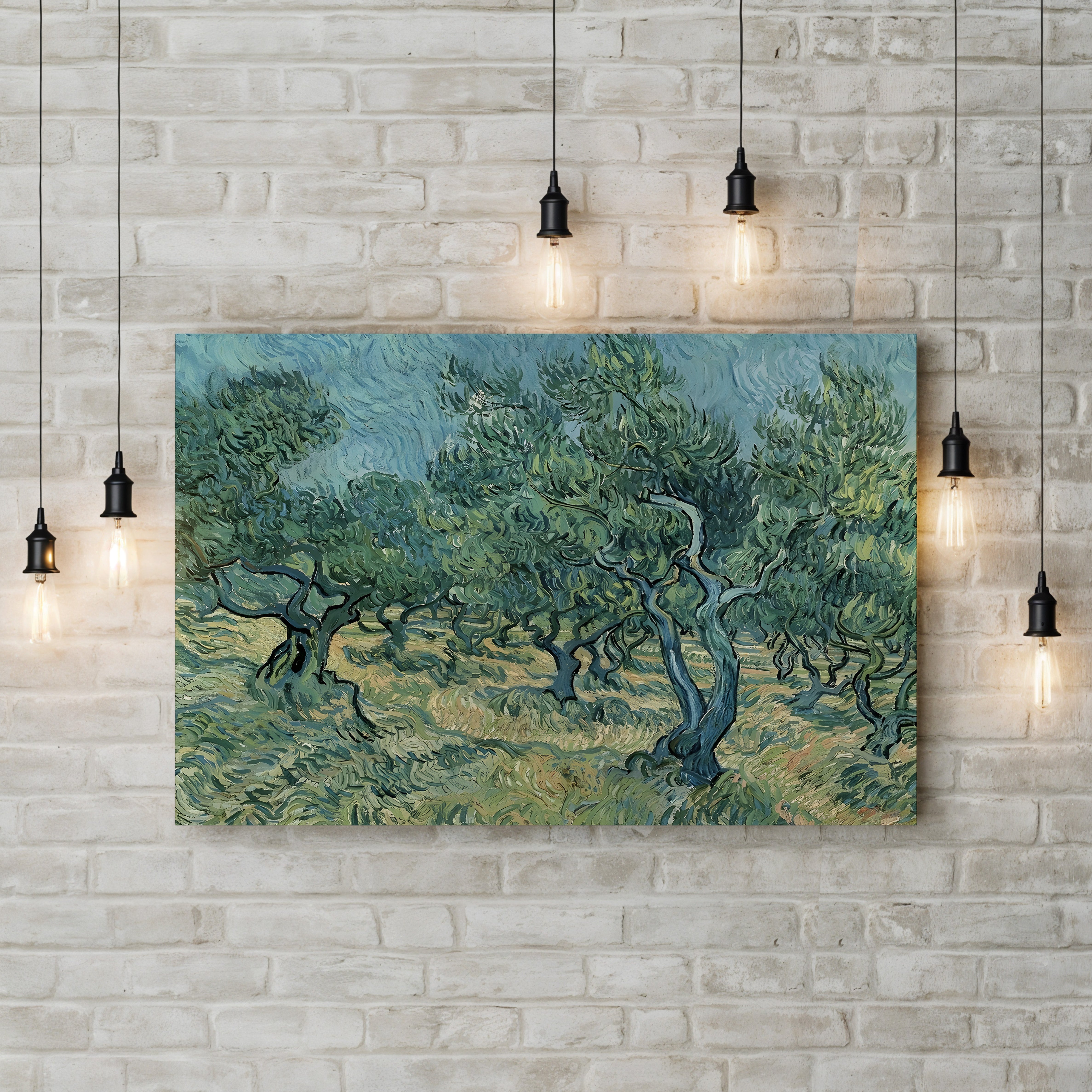 The Olive Grove, 1889 – Vincent van Gogh Wall Art | Post-Impressionist Saint-Rémy Landscape Canvas Print