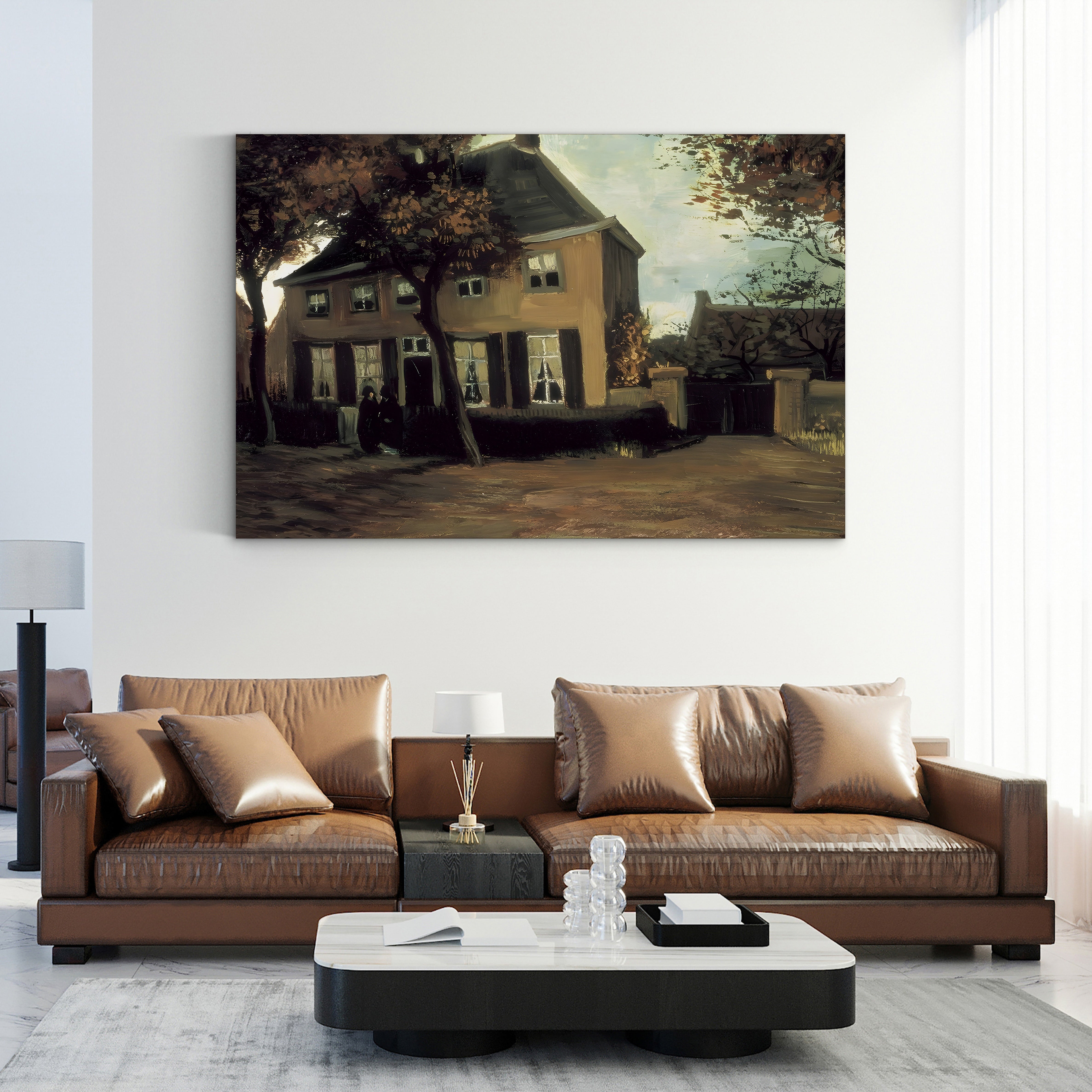 The Parish House of Nuenen, 1885 – Vincent van Gogh Wall Art | Dutch Realist Architecture Canvas Print