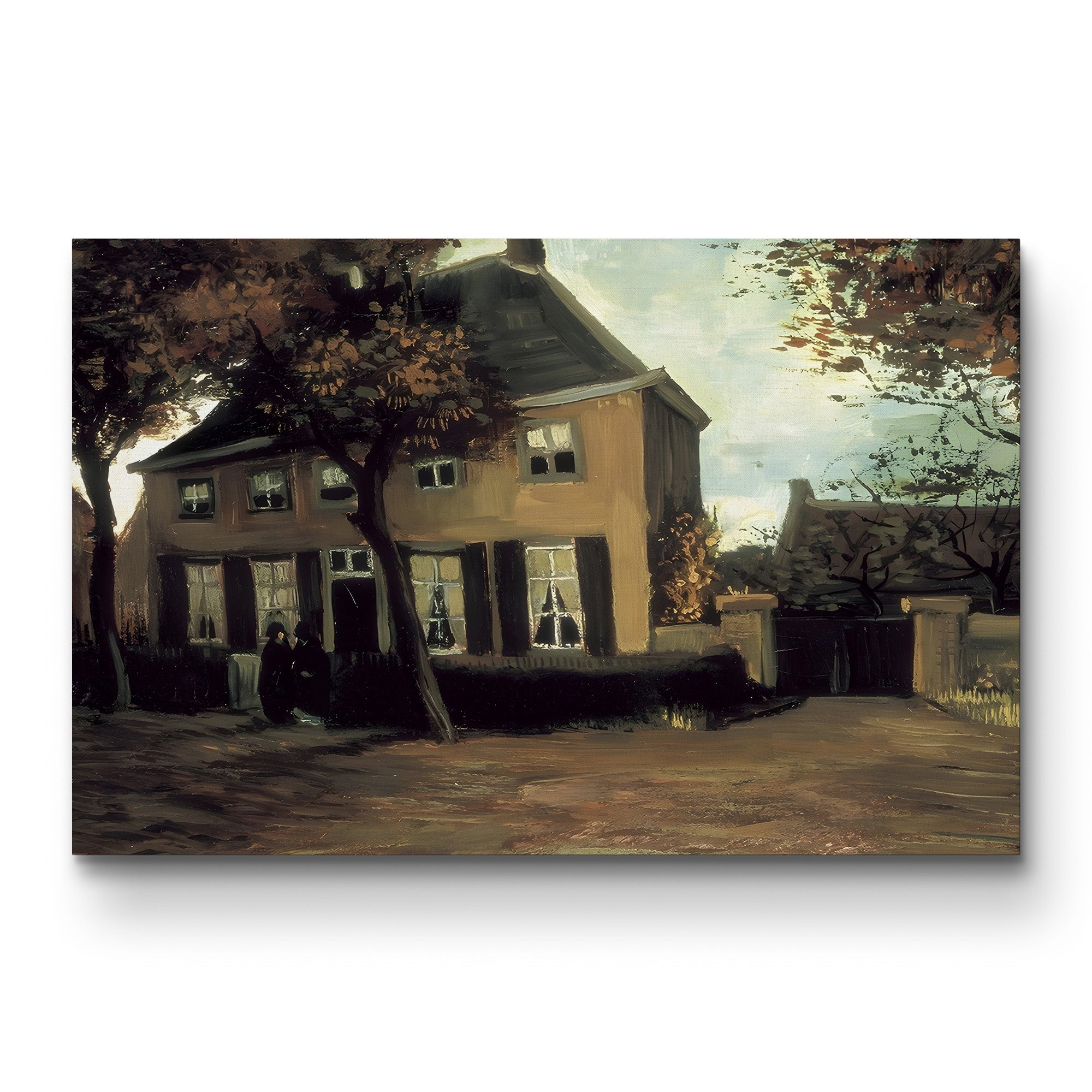 The Parish House of Nuenen, 1885 – Vincent van Gogh Wall Art | Dutch Realist Architecture Canvas Print