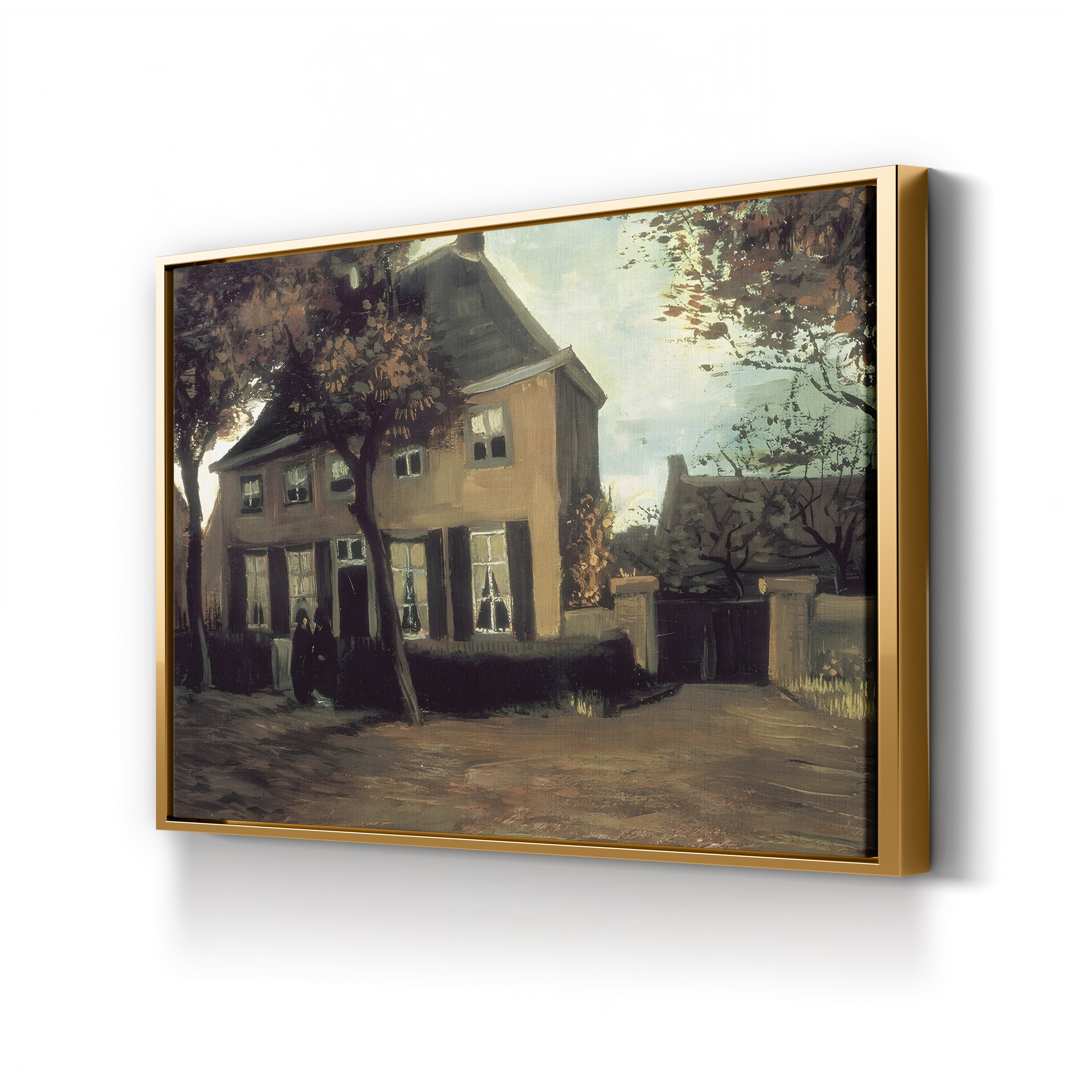 The Parish House of Nuenen, 1885 – Vincent van Gogh Wall Art | Dutch Realist Architecture Canvas Print