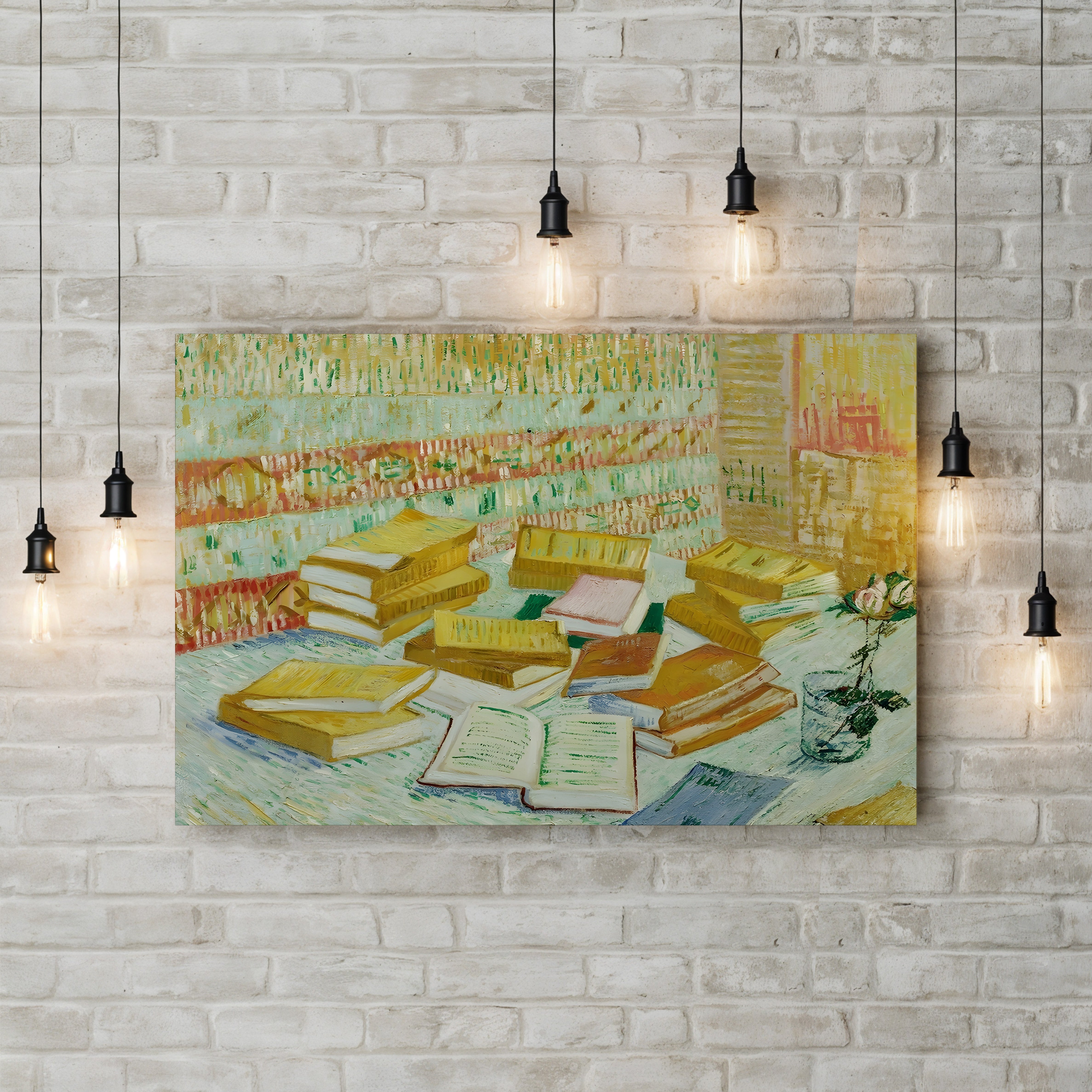 The Parisian Novels (The Yellow Books), 1887 – Vincent van Gogh Wall Art | Post-Impressionist Still Life Canvas Print