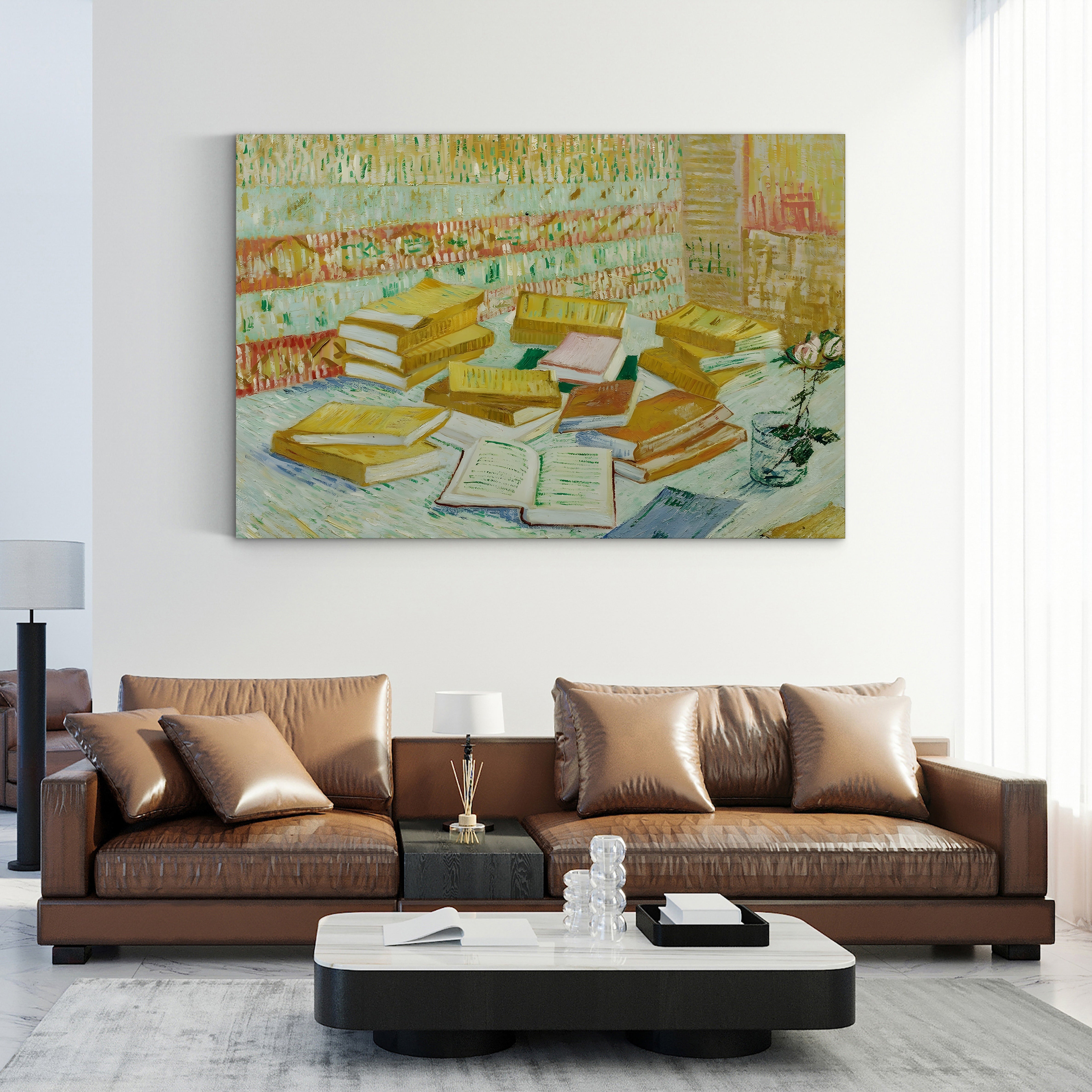 The Parisian Novels (The Yellow Books), 1887 – Vincent van Gogh Wall Art | Post-Impressionist Still Life Canvas Print