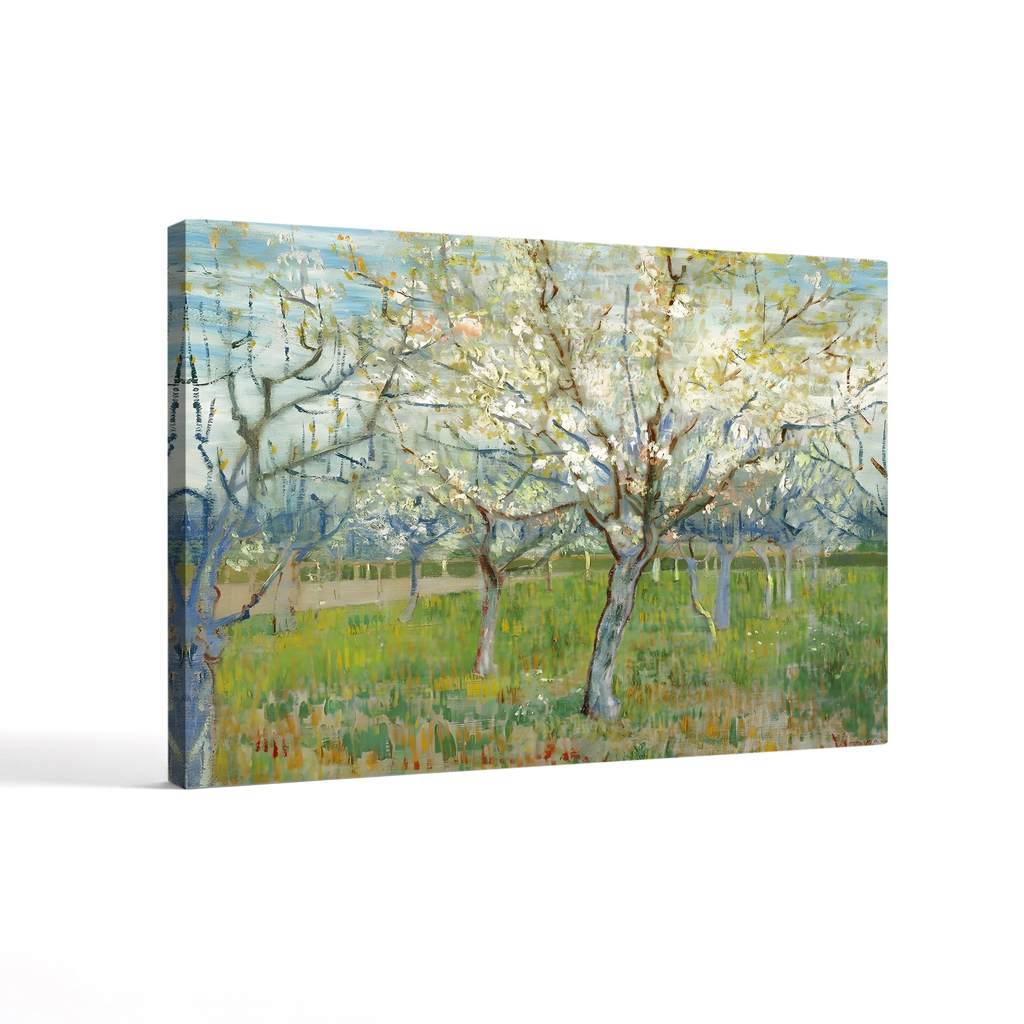 The Pink Orchard – Vincent van Gogh Wall Art | Post-Impressionist Spring Blossom Canvas Print