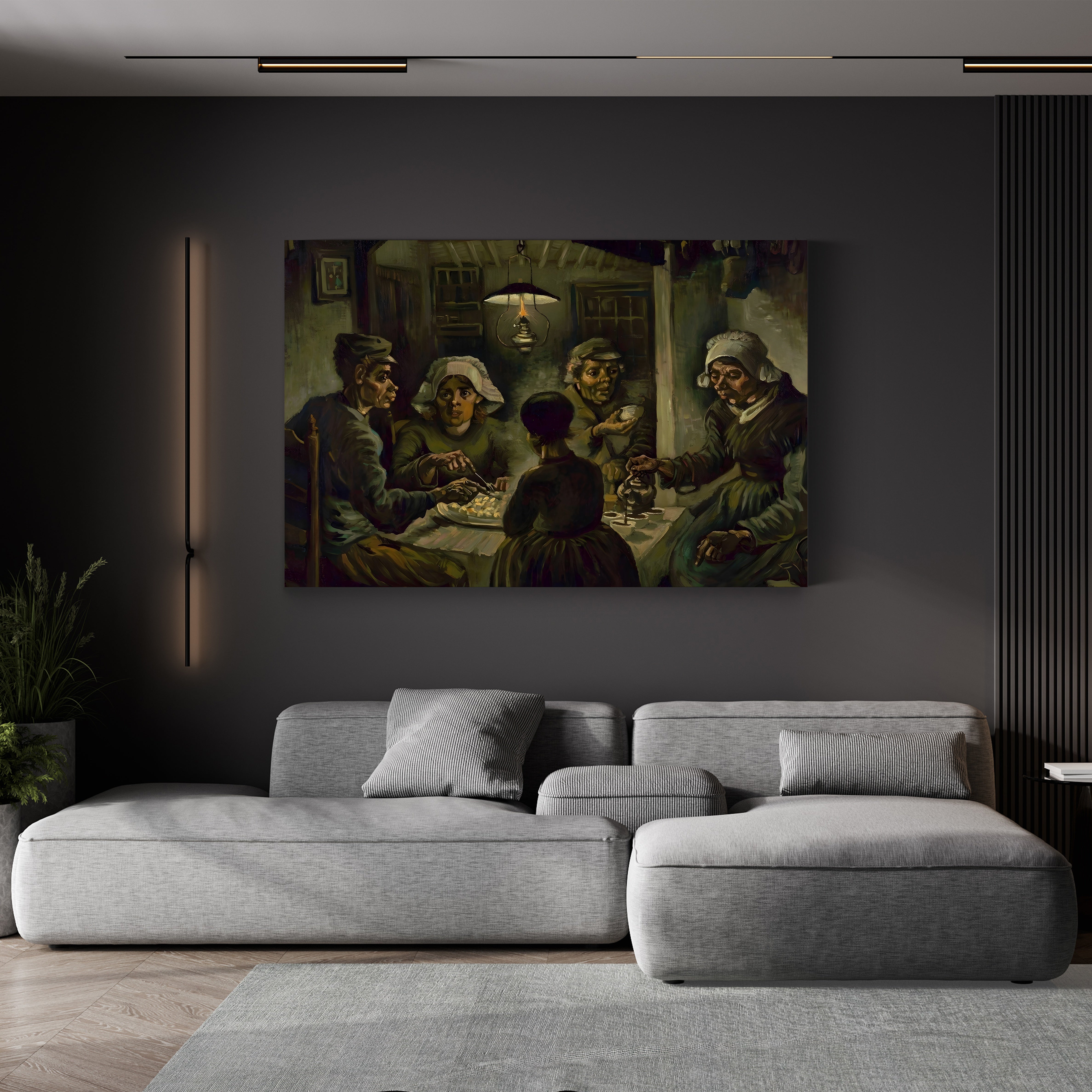 The Potato Eaters, 1885 – Vincent van Gogh Wall Art | Dutch Realist Figure Canvas Print