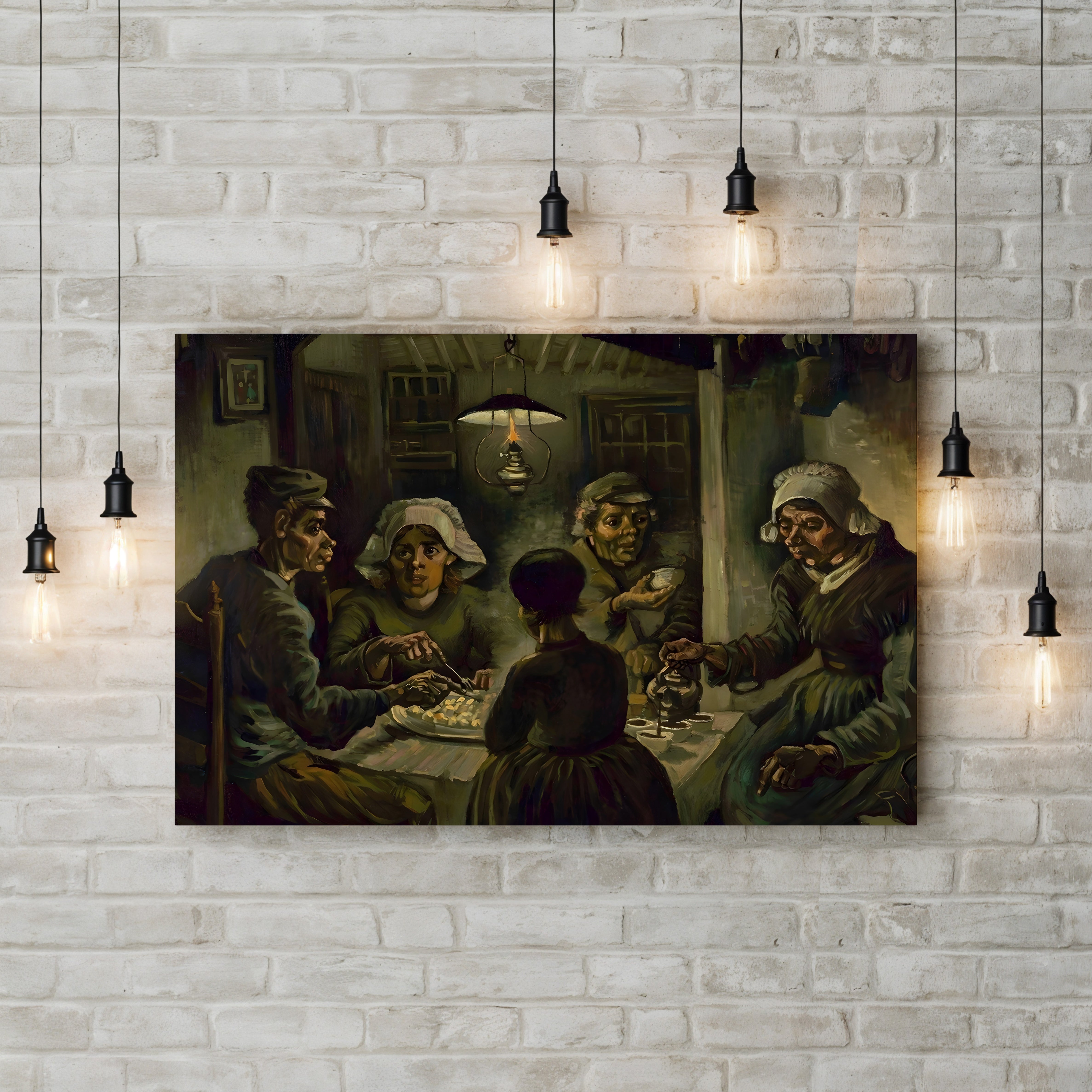 The Potato Eaters, 1885 – Vincent van Gogh Wall Art | Dutch Realist Figure Canvas Print