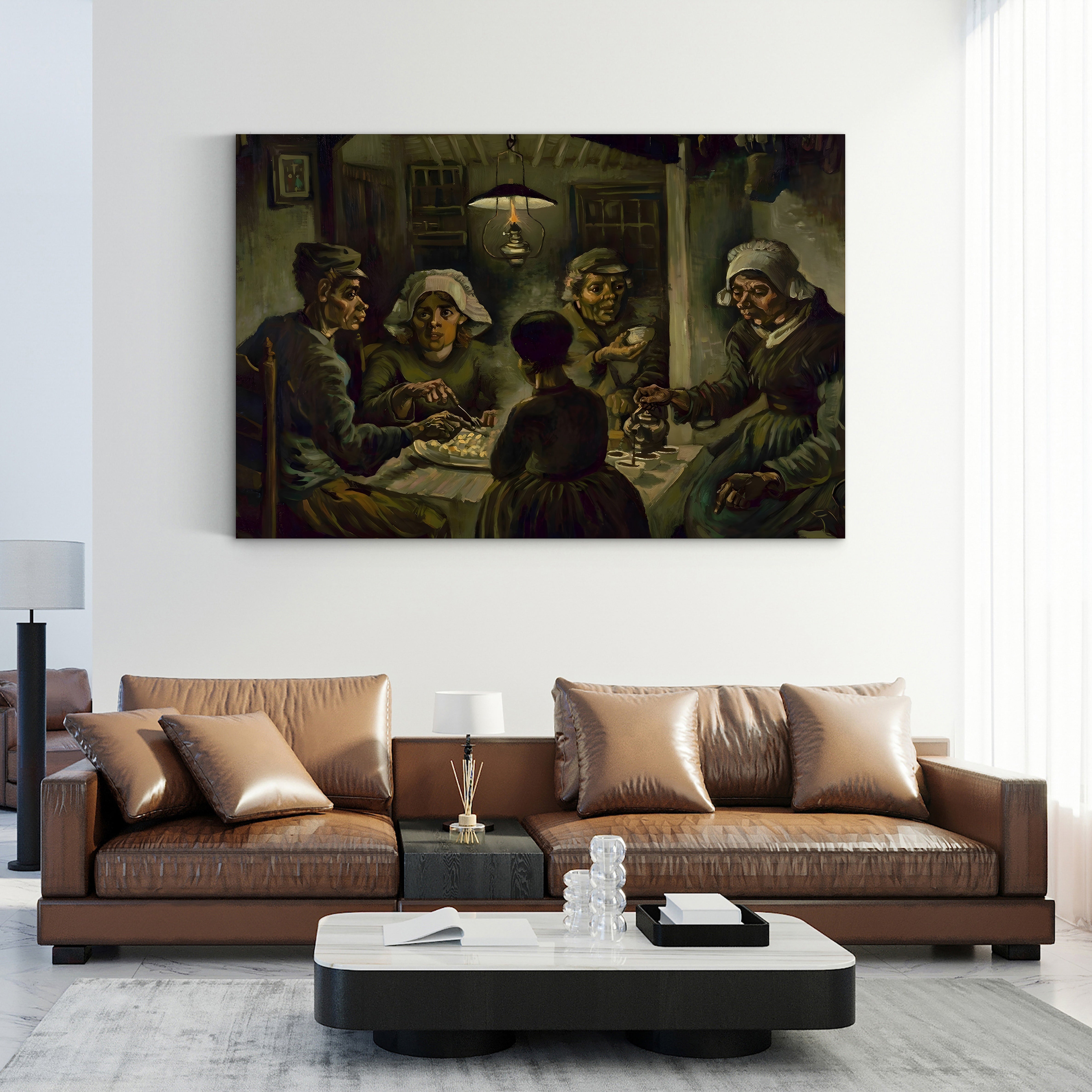 The Potato Eaters, 1885 – Vincent van Gogh Wall Art | Dutch Realist Figure Canvas Print