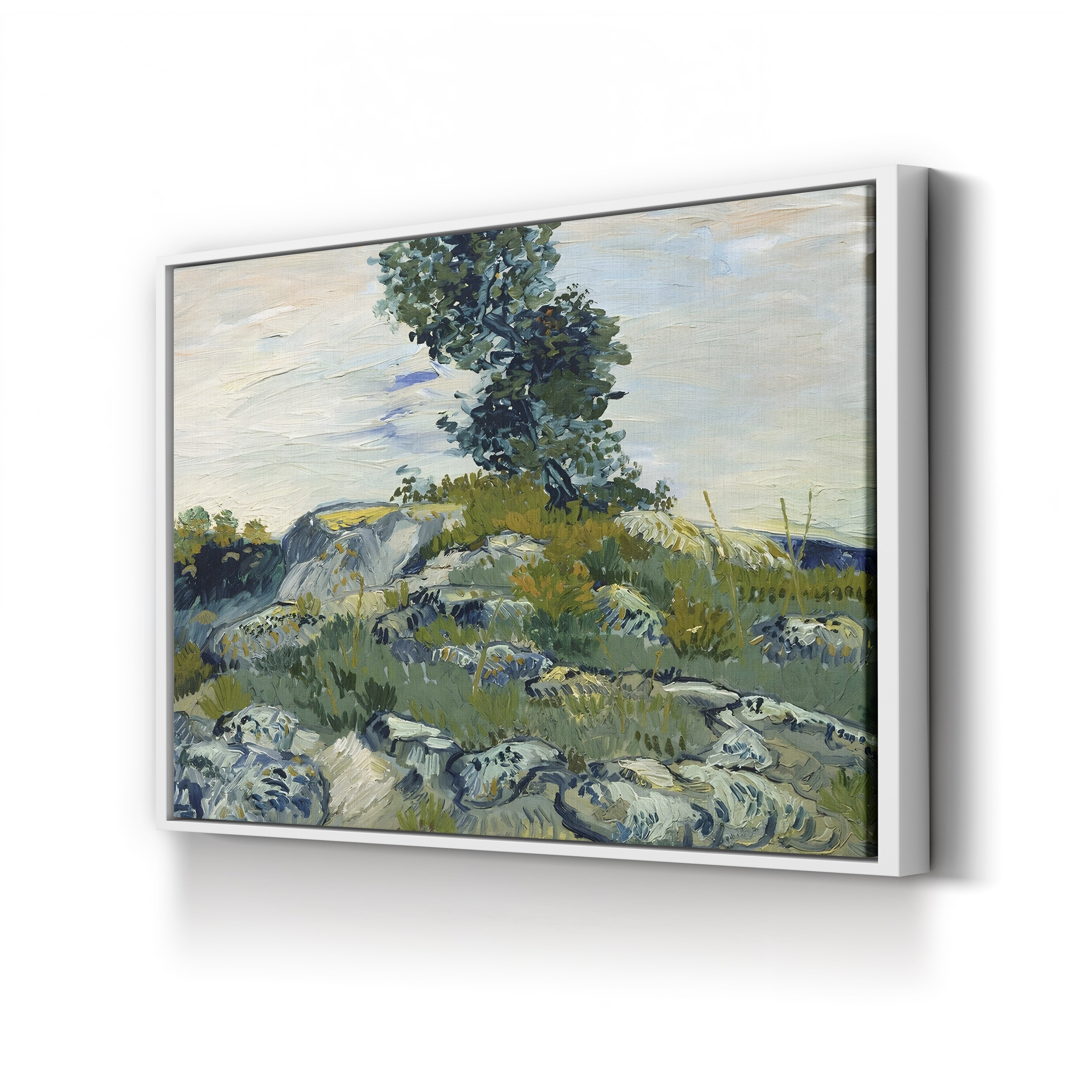The Rocks, 1888 – Vincent van Gogh Wall Art | Post-Impressionist Arles Landscape Canvas Print