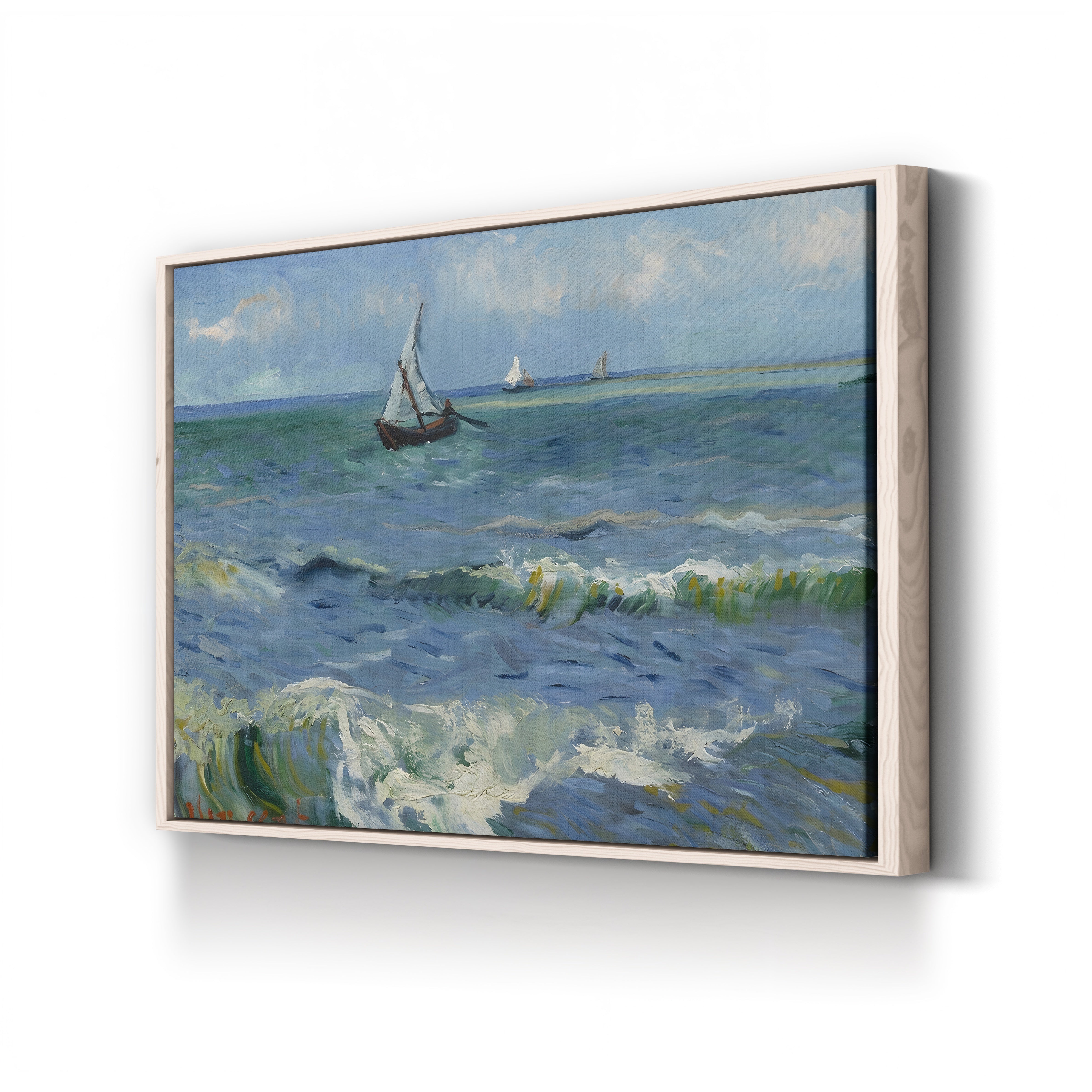 The Sea near Saintes-Maries-de-la-Mer, 1888 – Vincent van Gogh Wall Art | Post-Impressionist Seascape Canvas Print