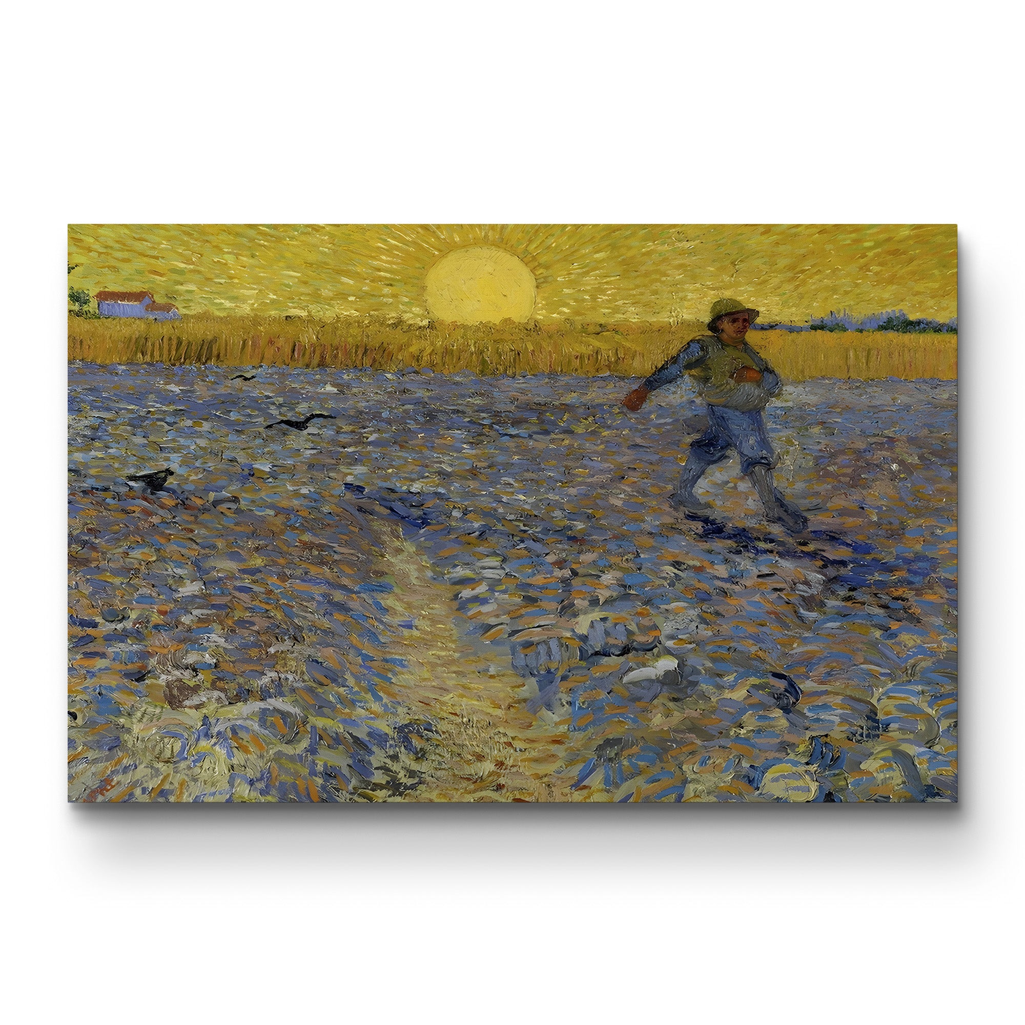 The Sower, 1888 – Vincent van Gogh Wall Art | Post-Impressionist Farm Scene Canvas Print