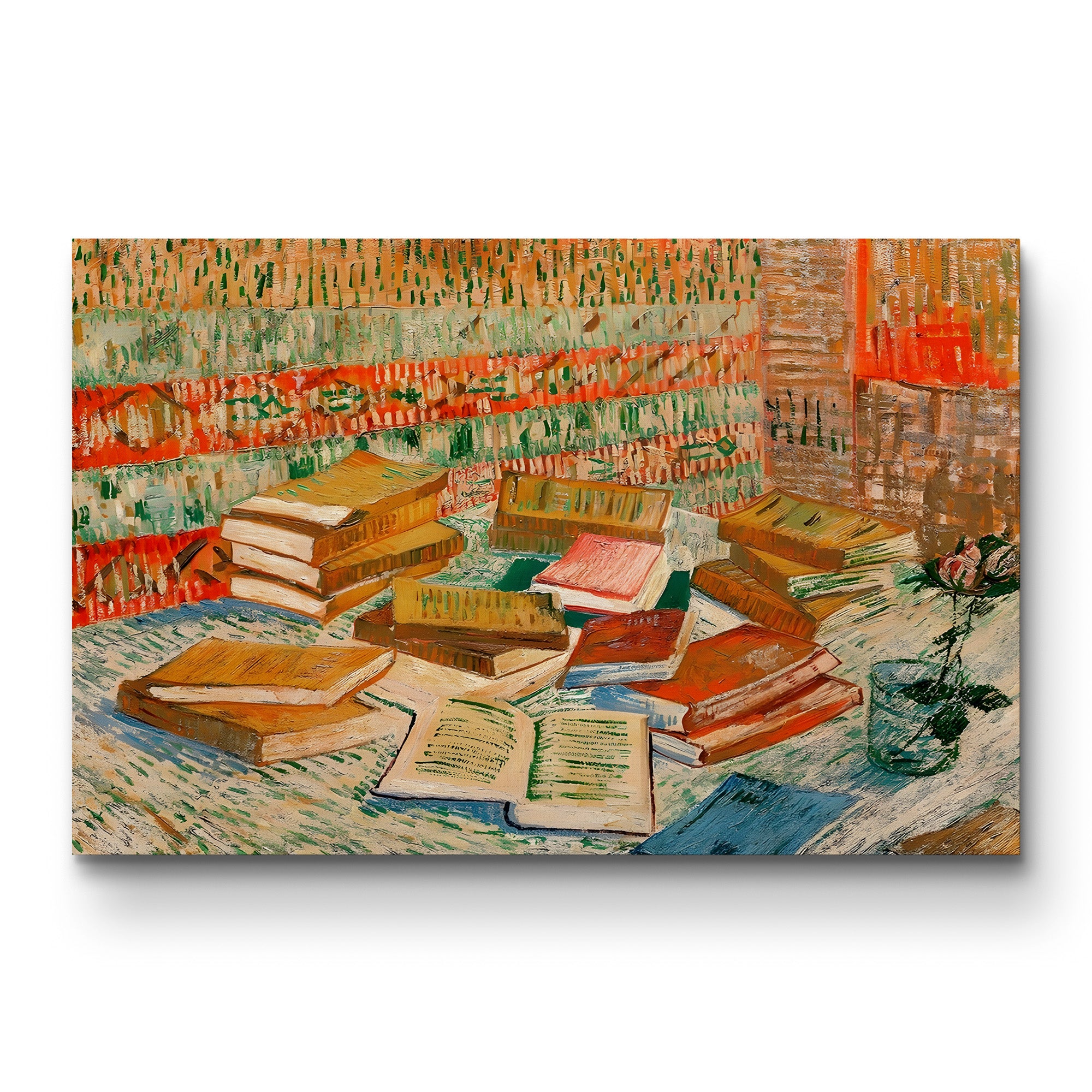 The Yellow Books (Parisian Novels), 1887 – Vincent van Gogh Wall Art | Post-Impressionist Still Life Canvas Print