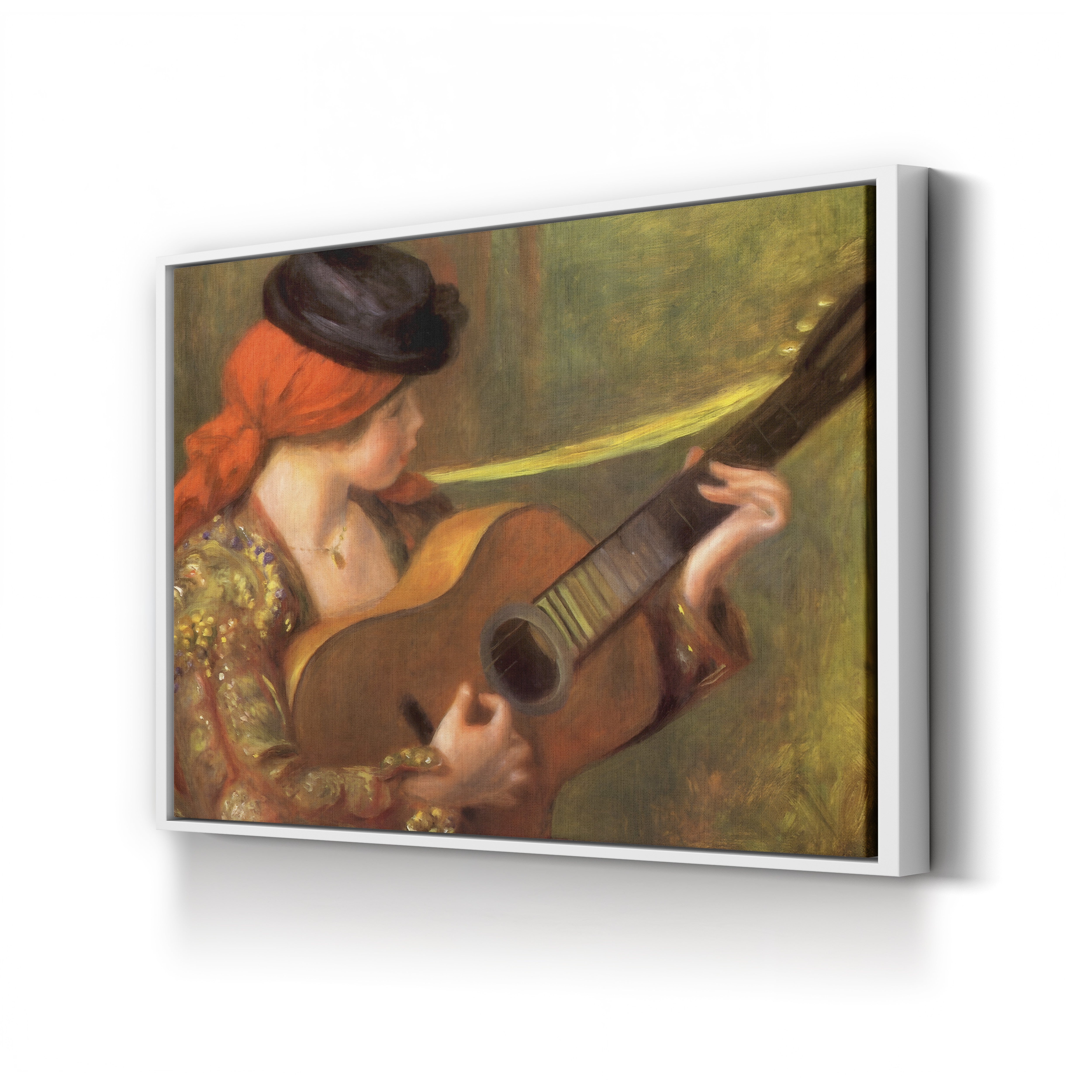 Young Spanish Woman with a Guitar – Pierre-Auguste Renoir Wall Art | Impressionist Figure Canvas Print