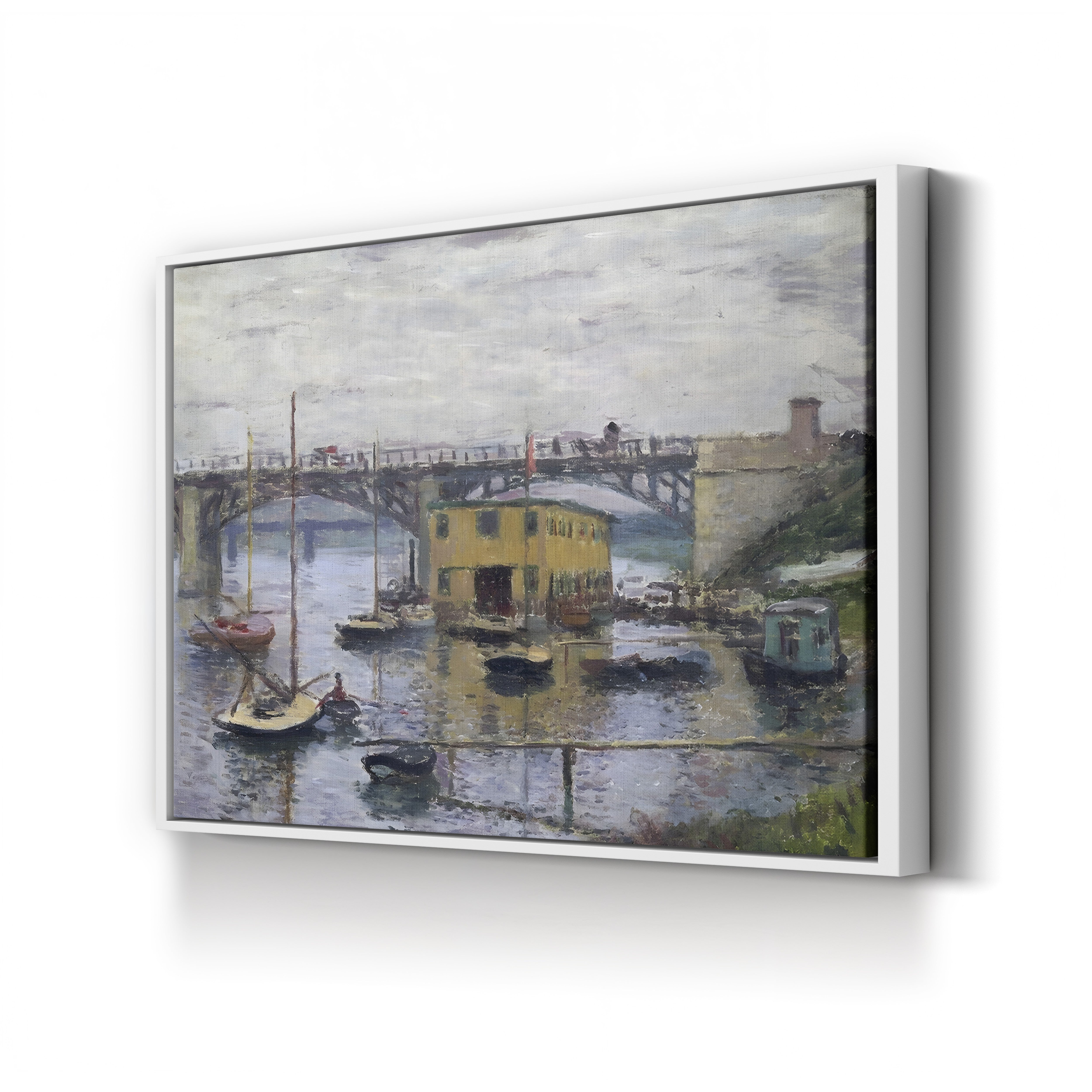 The Bridge at Argenteuil on a Gray Day – Claude Monet Wall Art | Impressionist Canvas Print