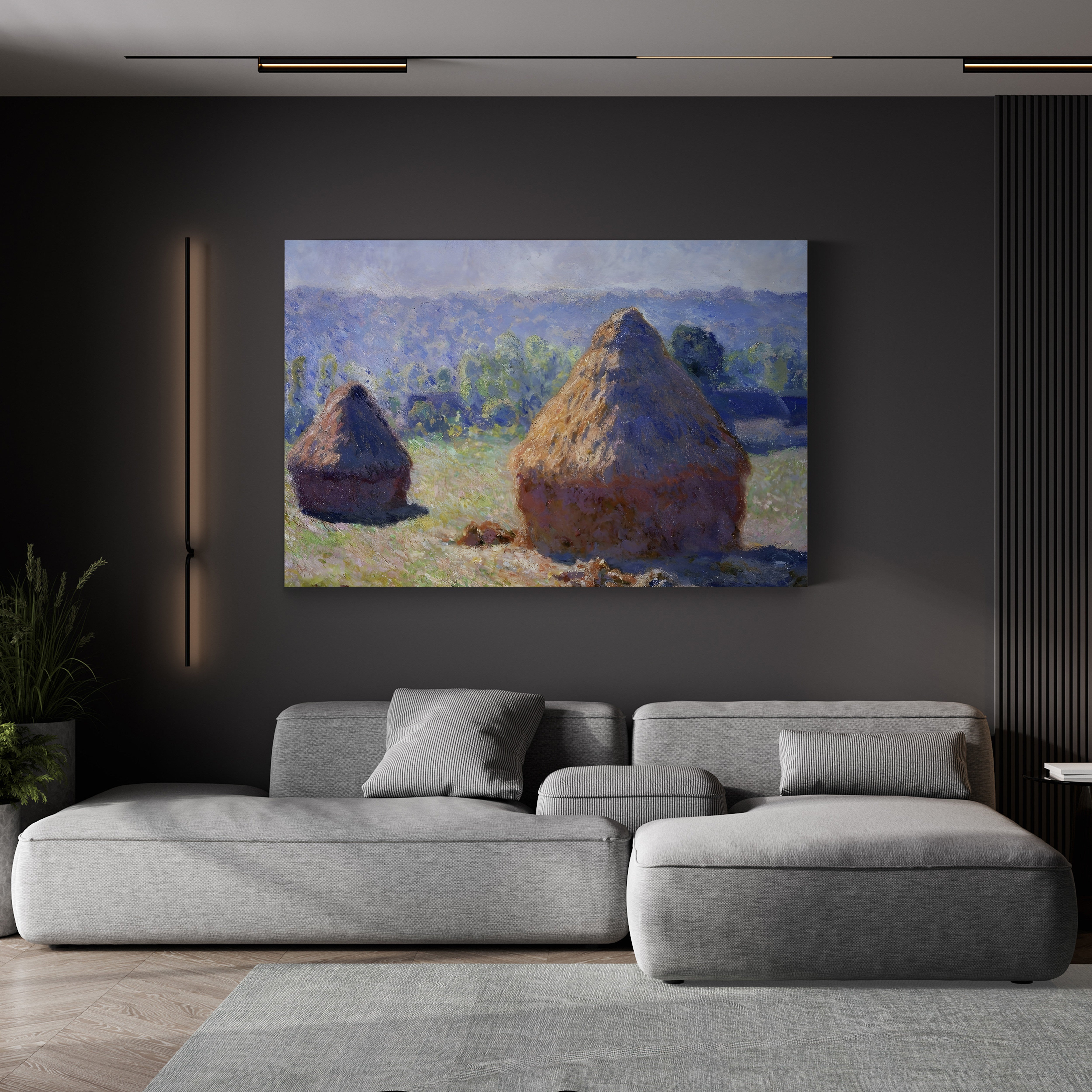 Haystacks, End of Summer – Claude Monet Wall Art | Impressionist Series Canvas Print