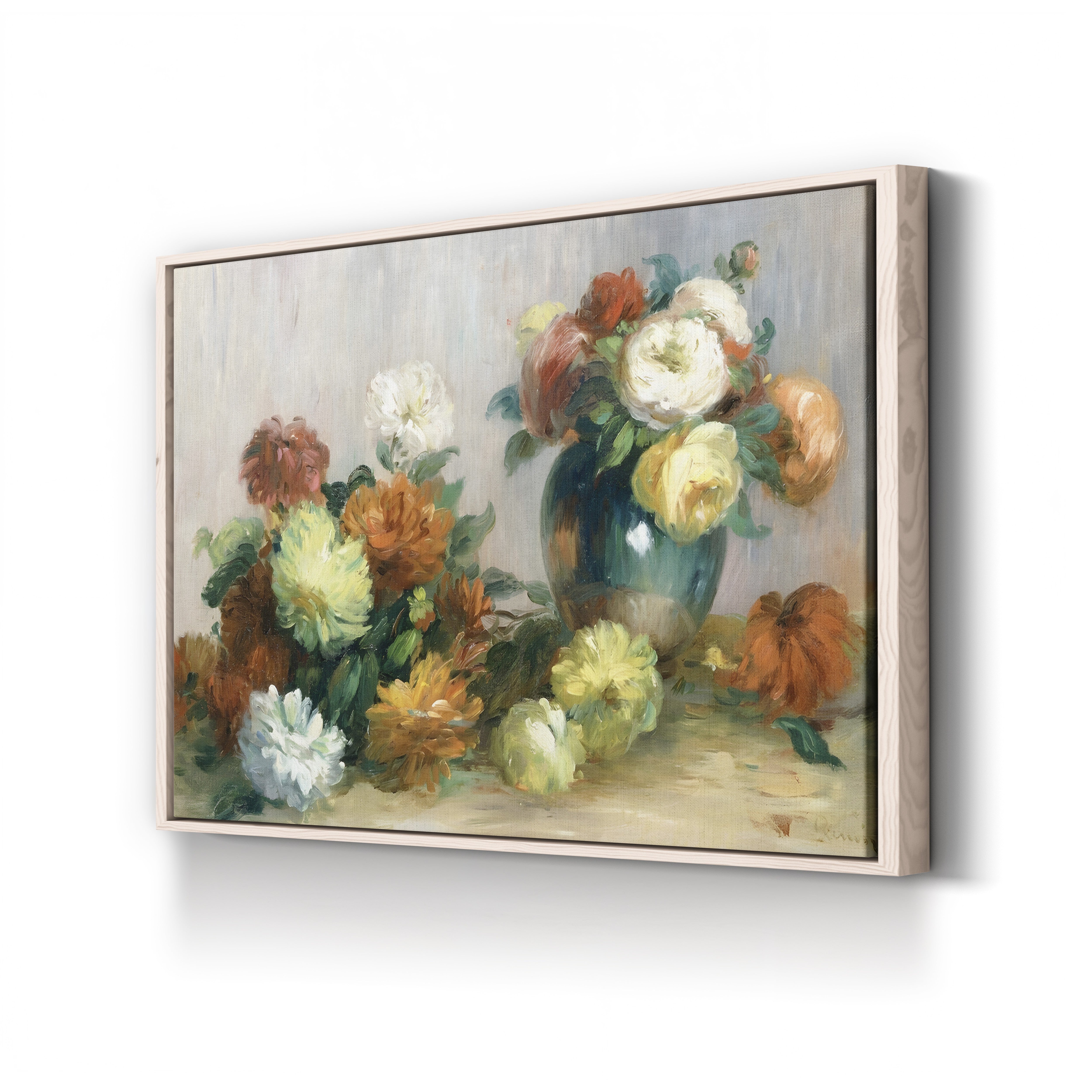 Flower Wreaths, 1880 – Pierre-Auguste Renoir Wall Art | Impressionist Floral Canvas Print