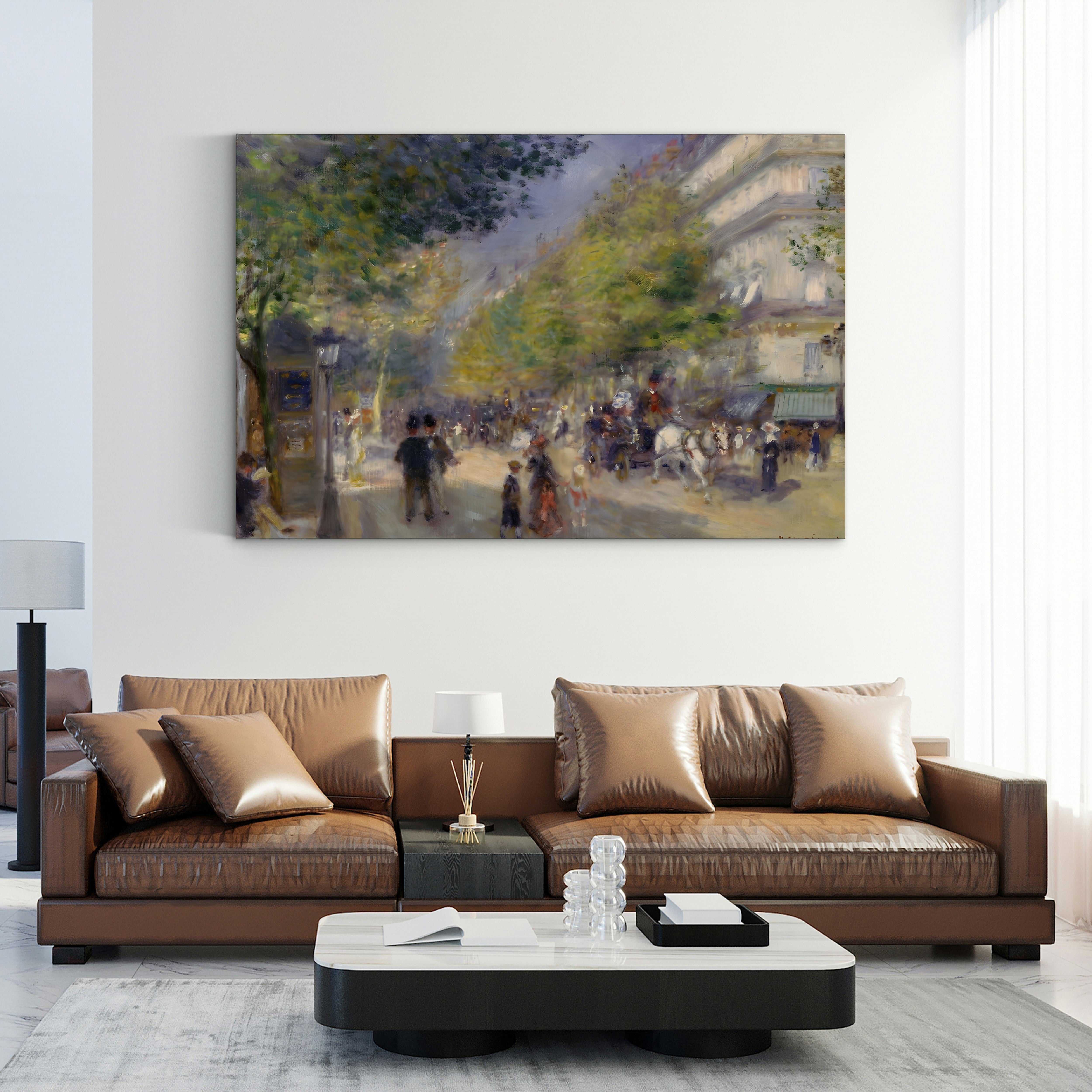 The Boulevards, 1875 – Pierre-Auguste Renoir Wall Art | Impressionist Paris Canvas Print