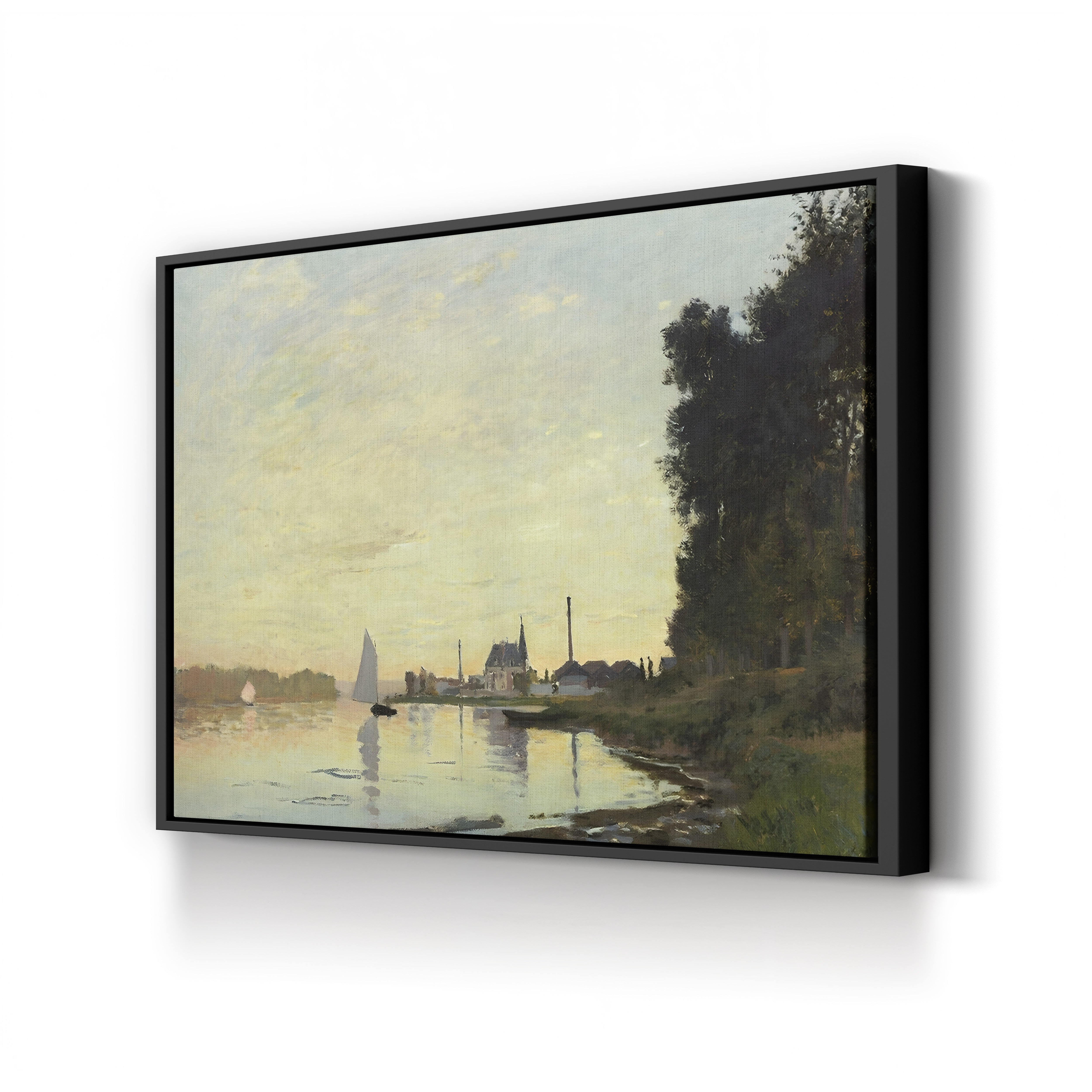 Argenteuil, Late Afternoon, 1872 – Claude Monet Wall Art | Early Impressionist Seine Canvas Print