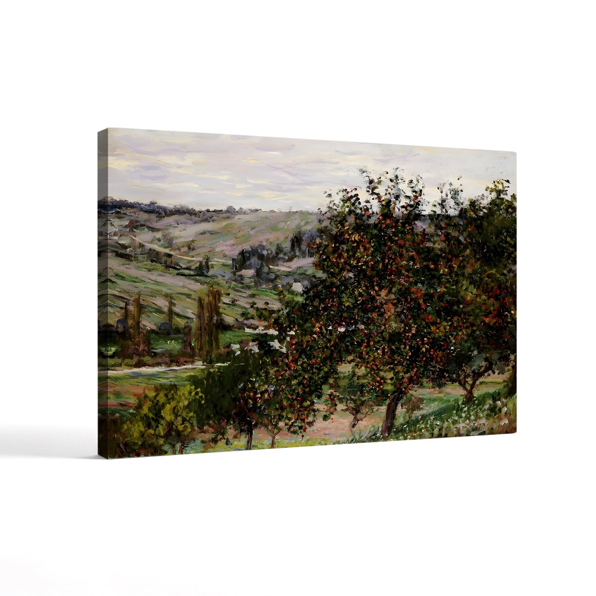 Apple Trees near Vétheuil – Claude Monet Wall Art | Impressionist Norman Landscape Canvas Print
