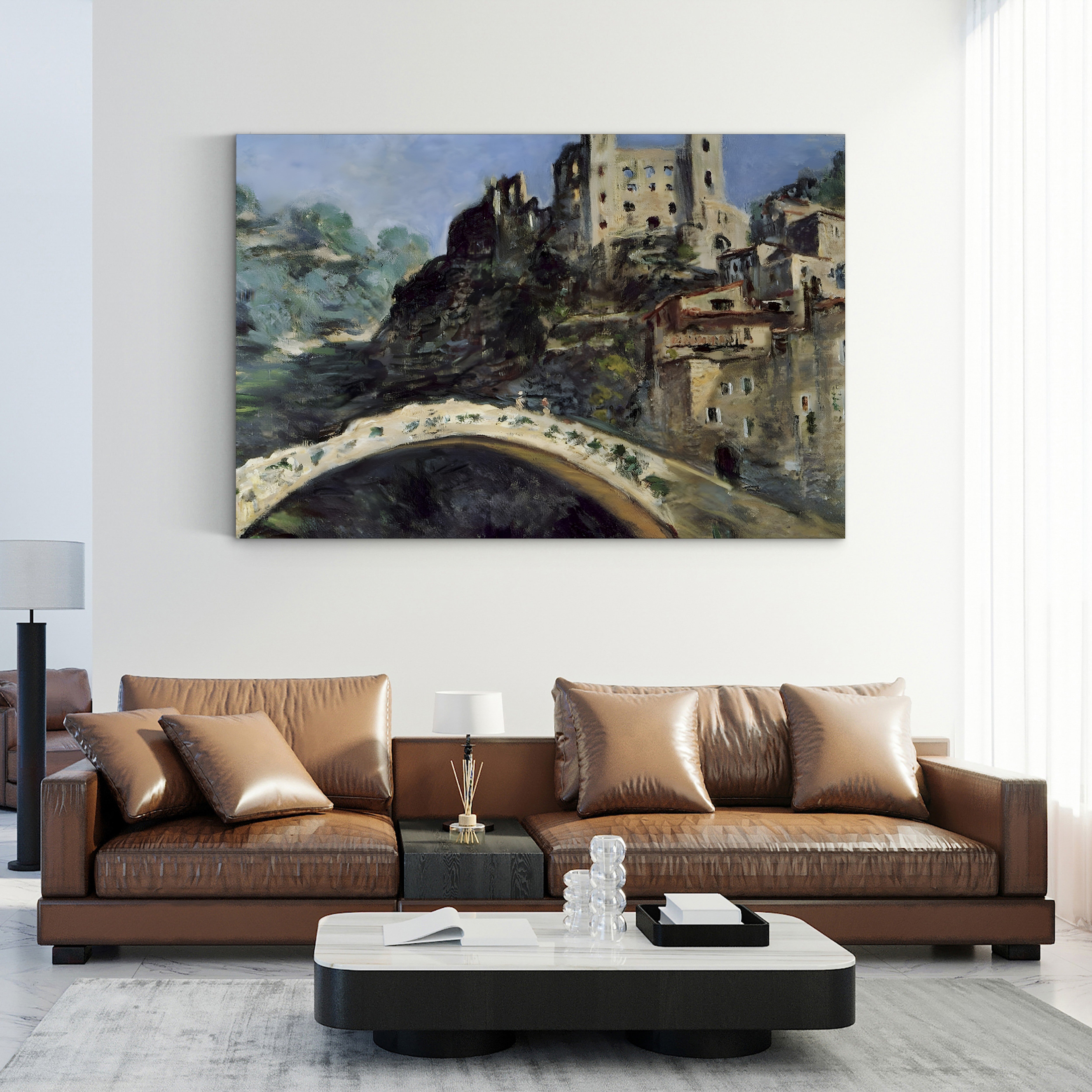 Dolceacqua, Italy, 1884 – Claude Monet Wall Art | Impressionist Architectural Canvas Print