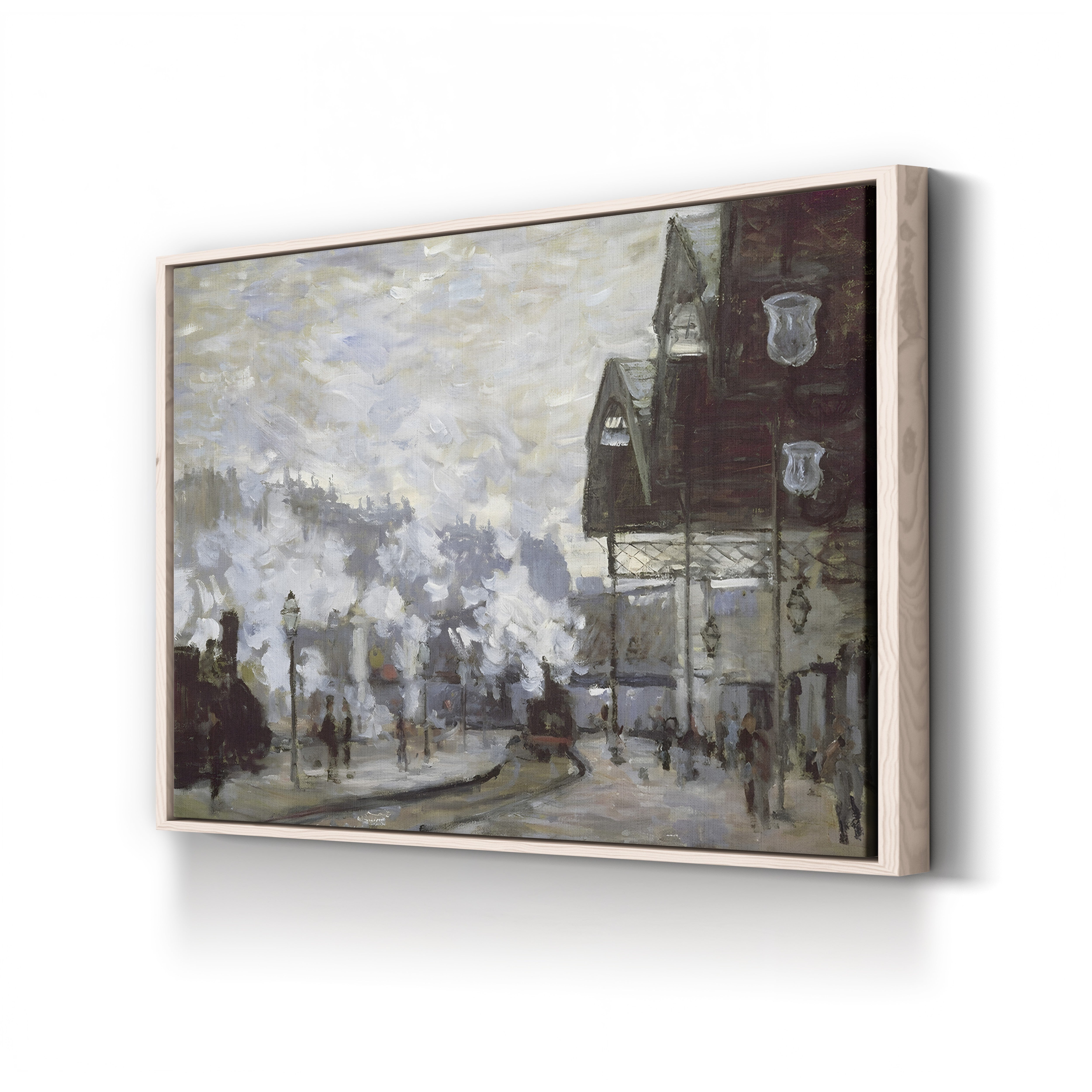 Gare Saint-Lazare, Paris, 1877 – Claude Monet Wall Art | Impressionist Steam and Light Canvas Print