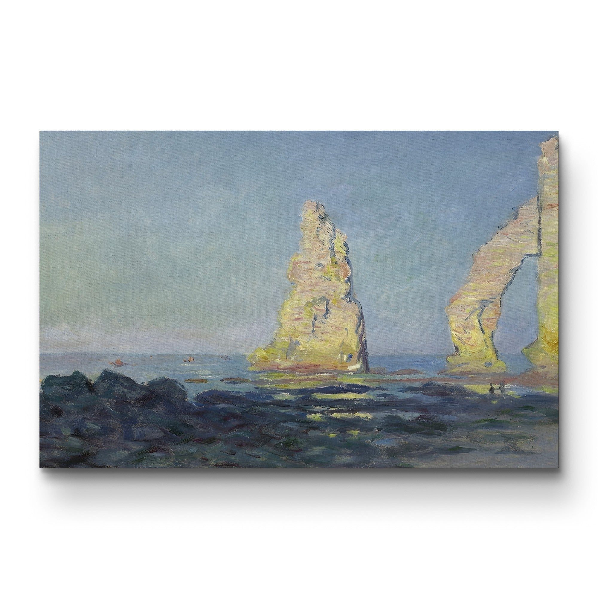 The Needle of Étretat, Low Tide (Aiguille d’Étretat, marée basse), 1883 by Claude Monet