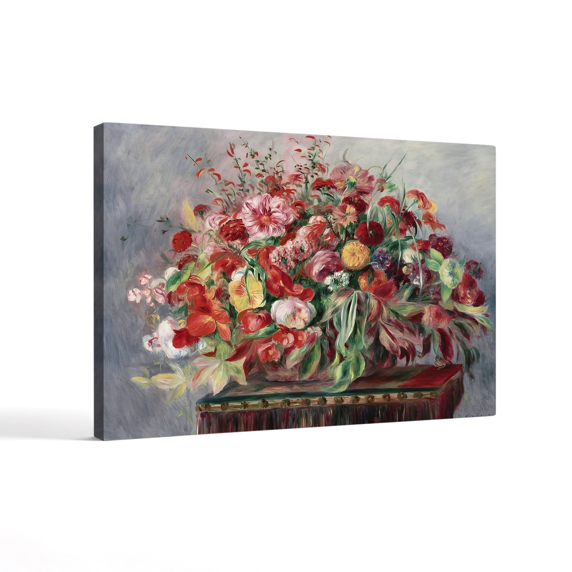 Basket of Flowers (Corbeille de Fleurs), 1890 – Pierre-Auguste Renoir Wall Art | Impressionist Floral Canvas Print