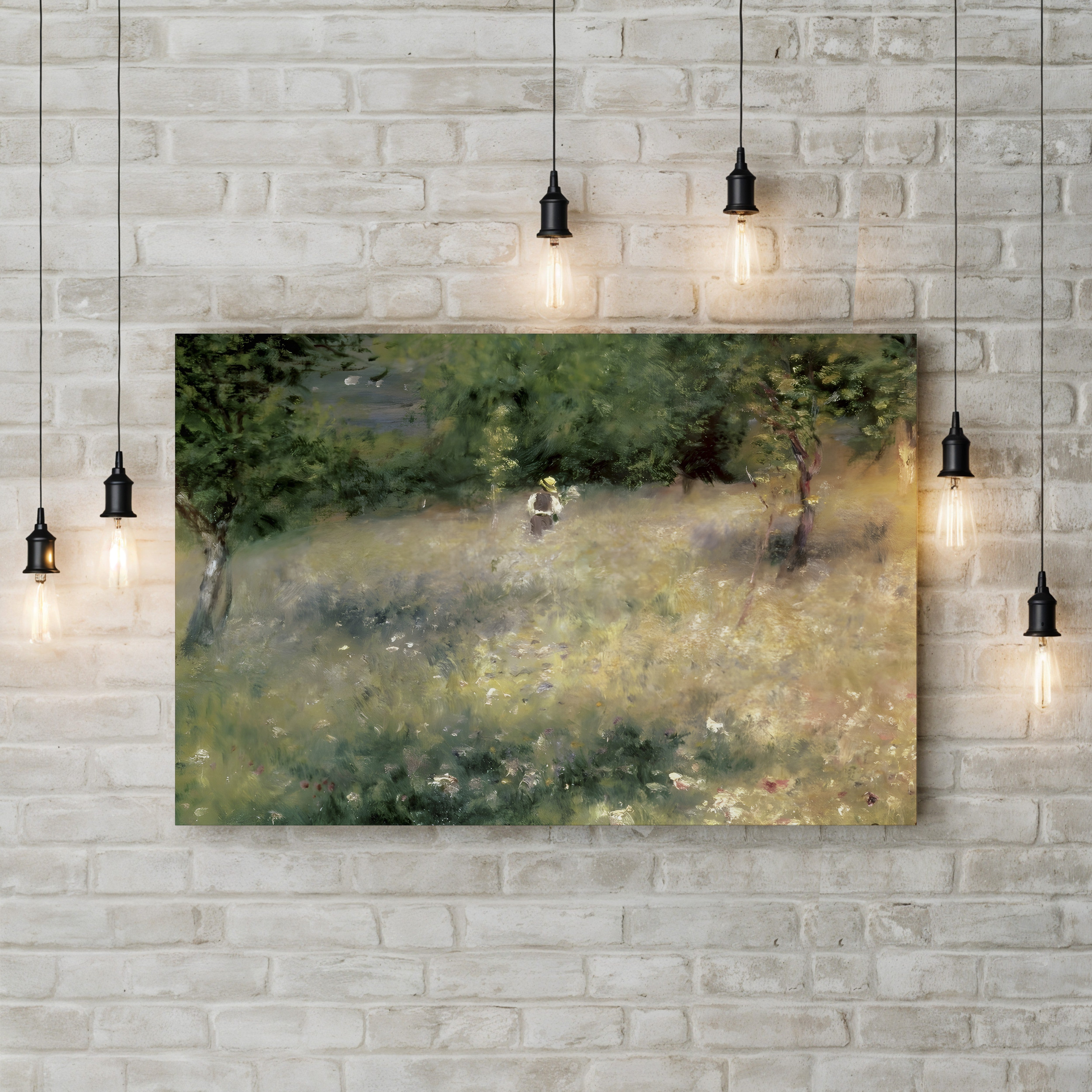 Spring at Chatou, c.1872 – Renoir Wall Art | Impressionist Landscape Canvas