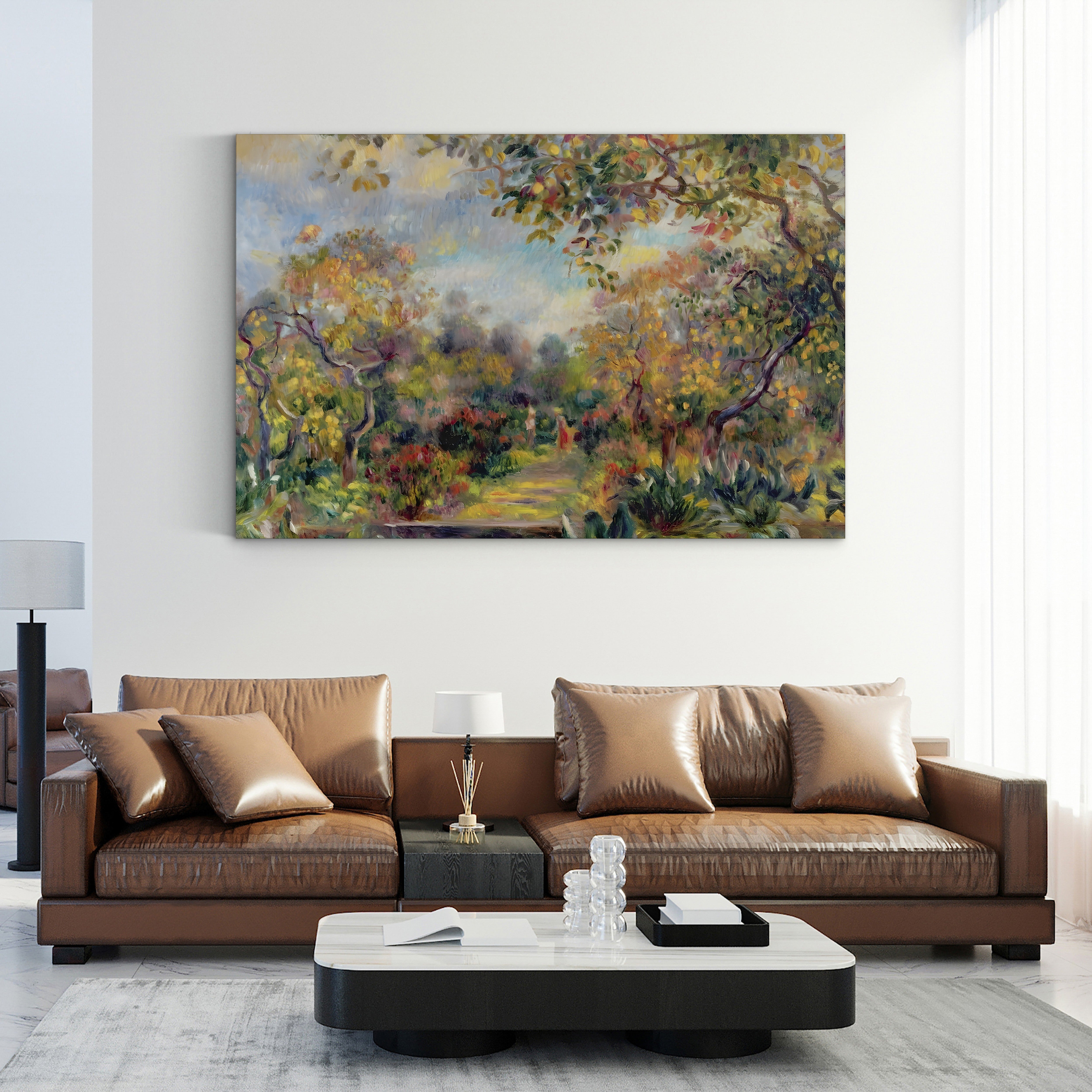 Landscape at Beaulieu, c. 1893 – Pierre-Auguste Renoir Wall Art | Impressionist Coastal Canvas Print