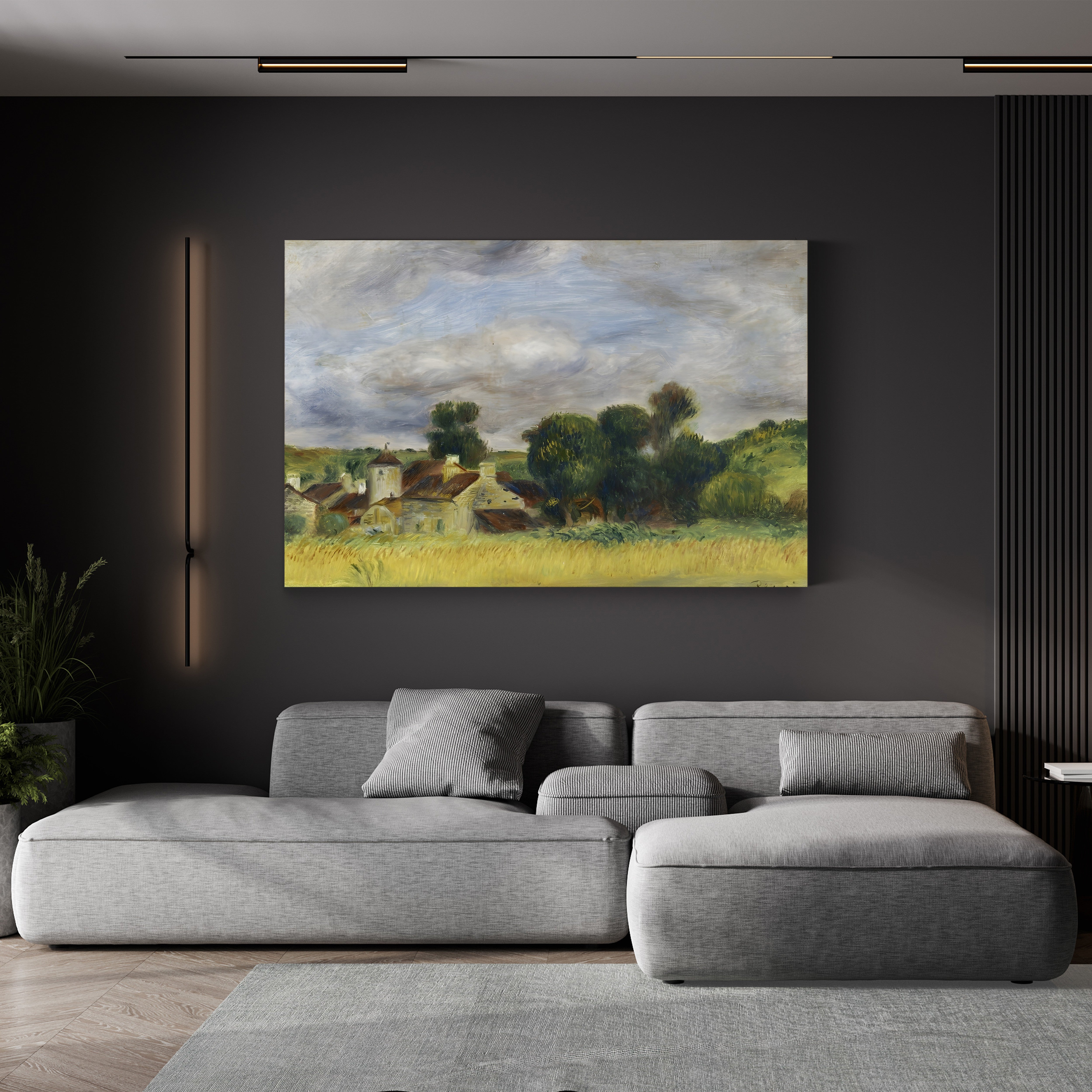 Brittany Countryside, 1892 – Pierre-Auguste Renoir Wall Art | Impressionist Landscape Canvas Print
