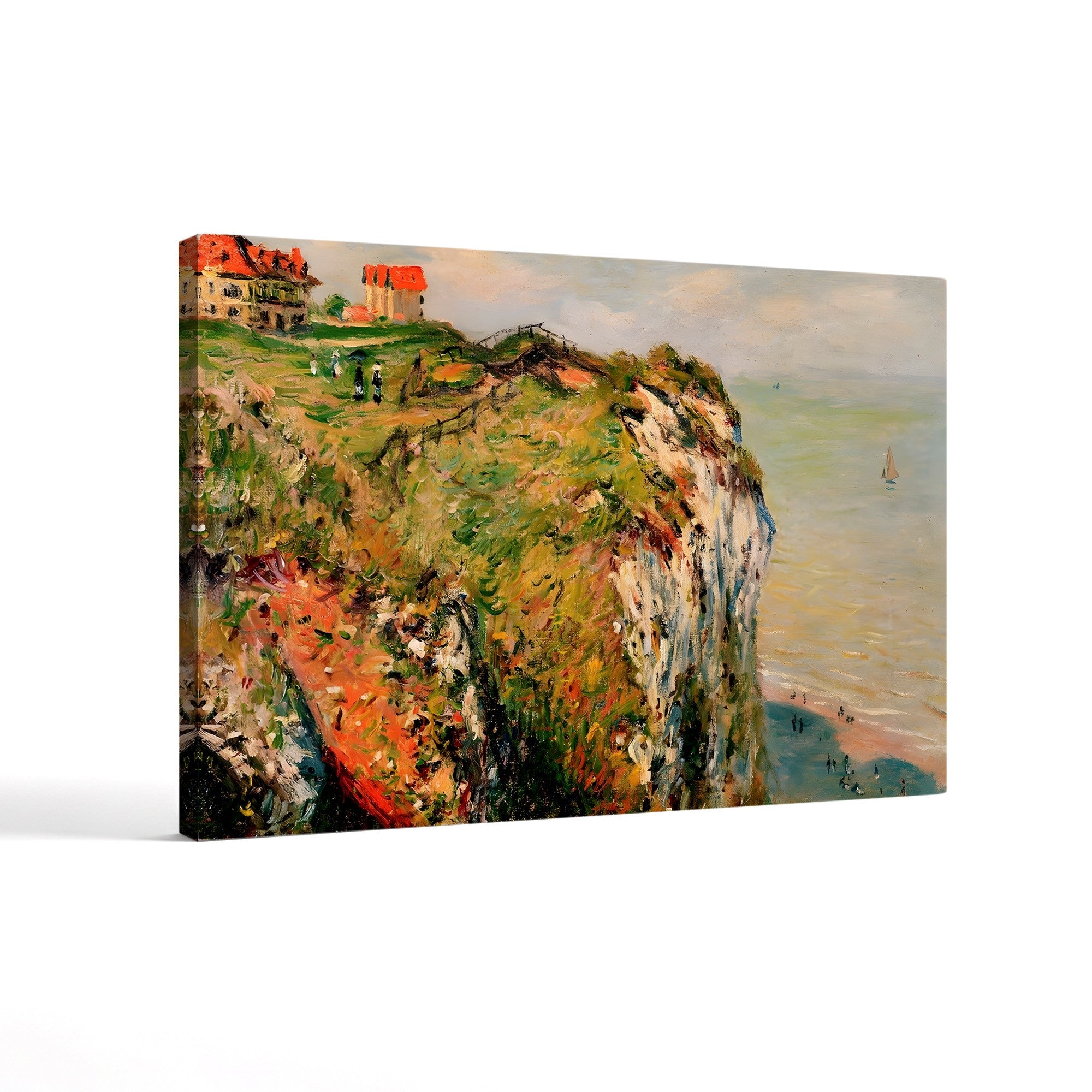 Cliff at Dieppe, 1882 – Claude Monet Wall Art | Impressionist Norman Coastal Canvas Print