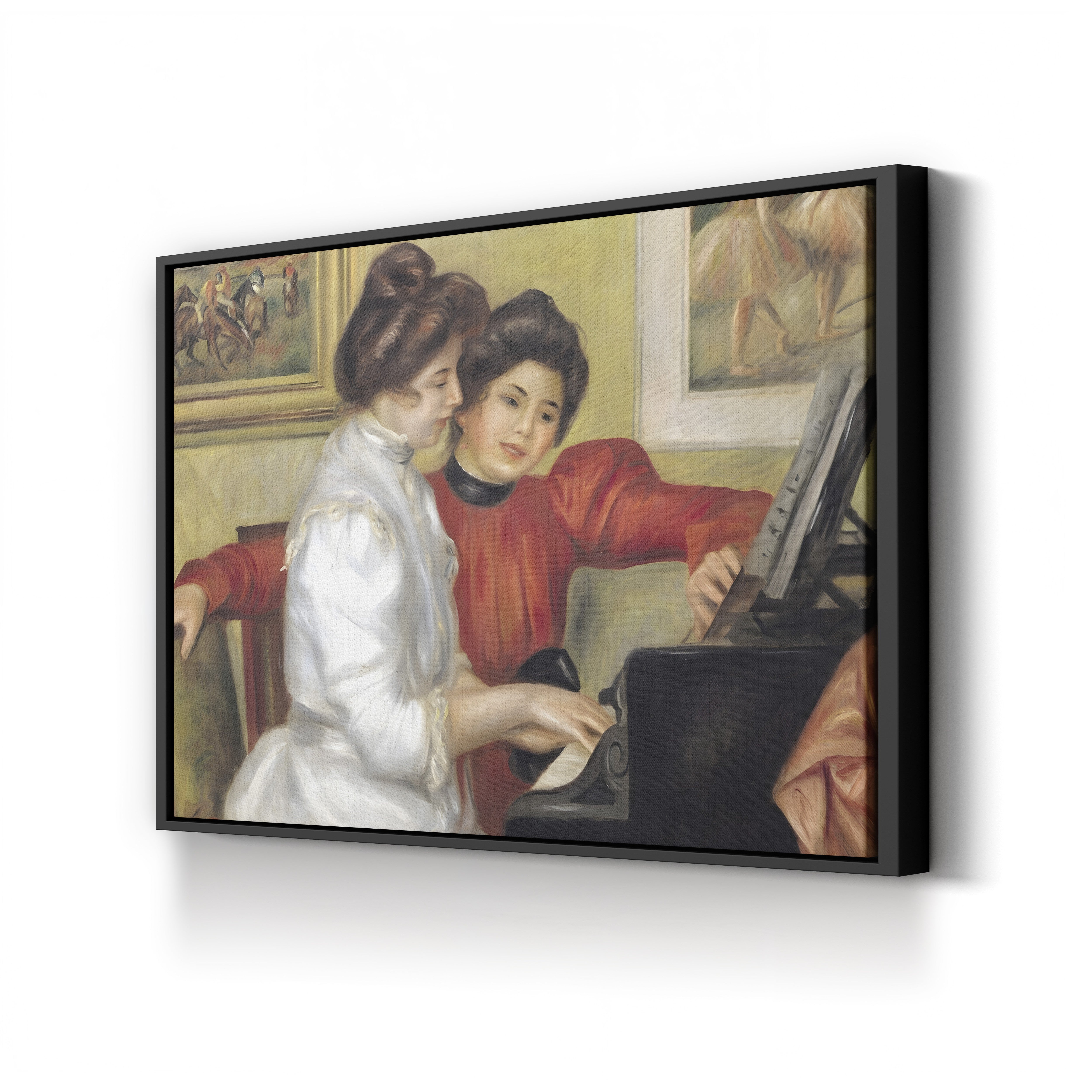 Yvonne and Christine Lerolle at the Piano, 1897 – Pierre-Auguste Renoir Wall Art | Impressionist Interior Canvas Print