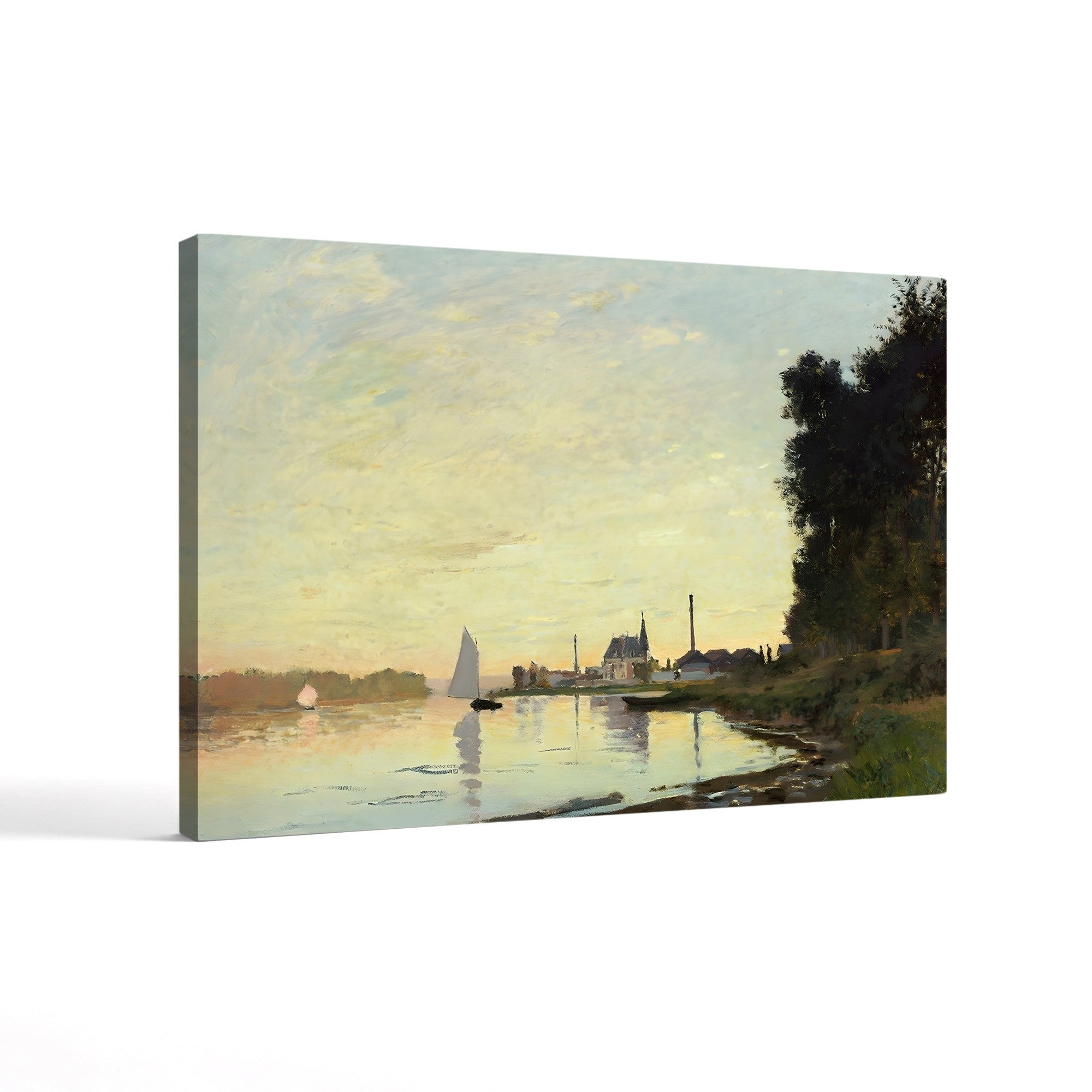 Argenteuil, Late Afternoon, 1872 – Claude Monet Wall Art | Early Impressionist Seine Canvas Print