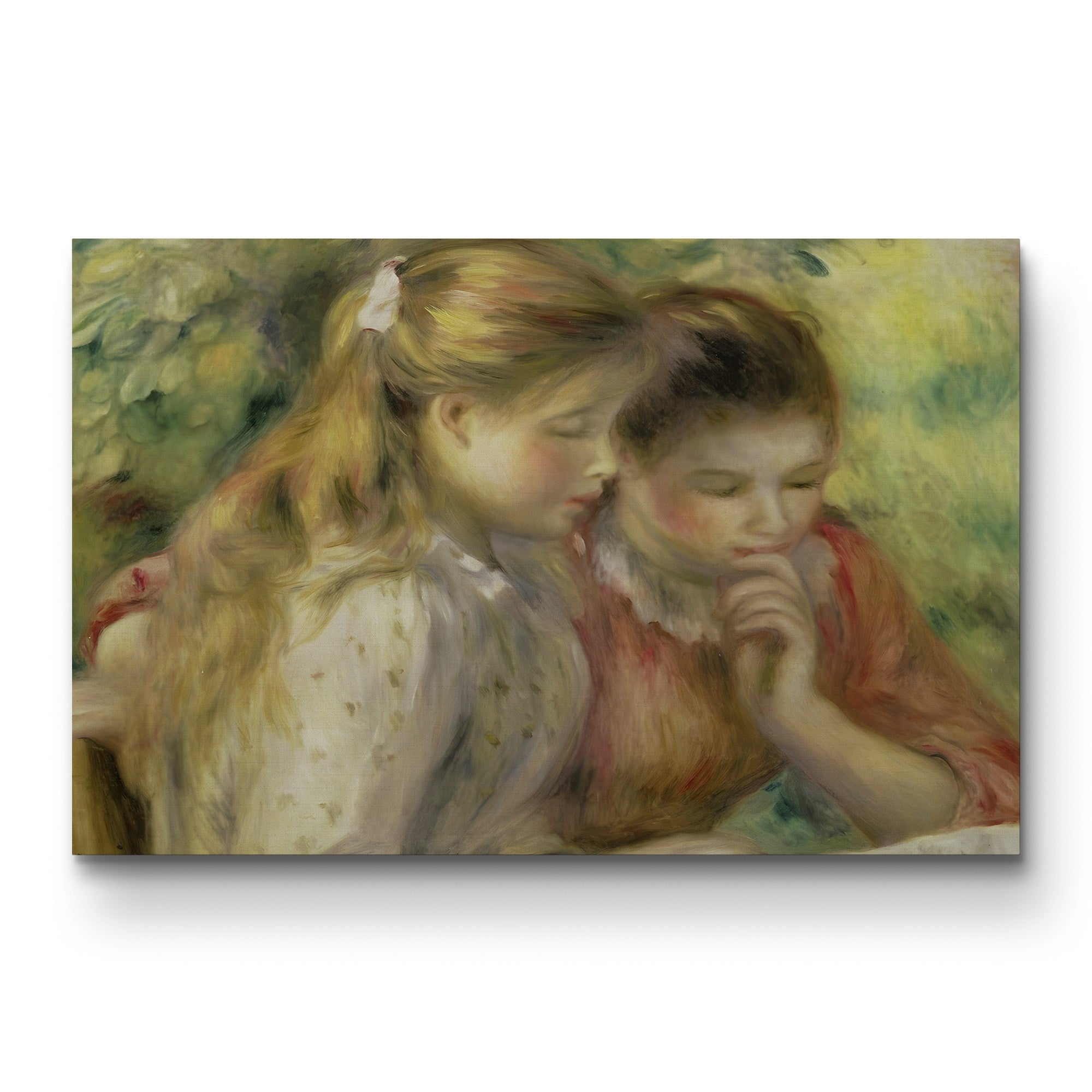 Two Girls Reading, 1892 – Pierre-Auguste Renoir Wall Art | Impressionist Interior Canvas Print